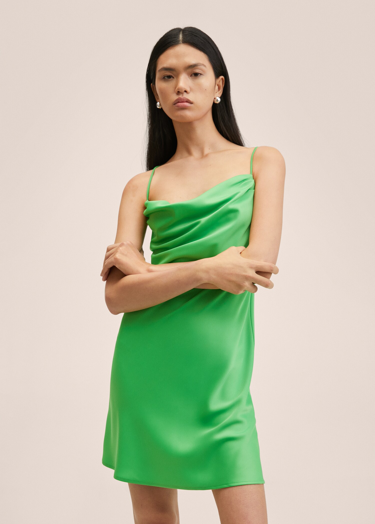 Draped neckline dress - Medium plane