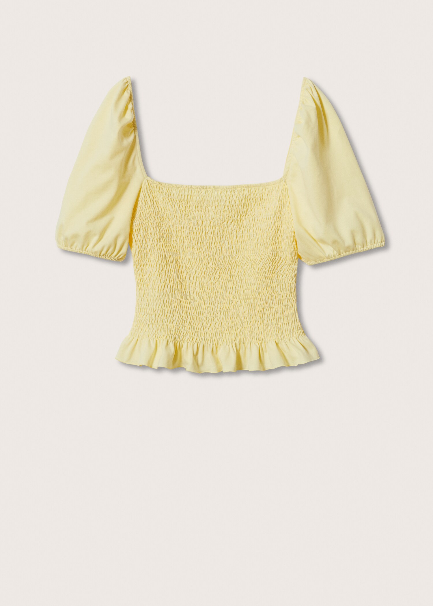 Cotton t-shirt with puffed sleeves  - Article without model