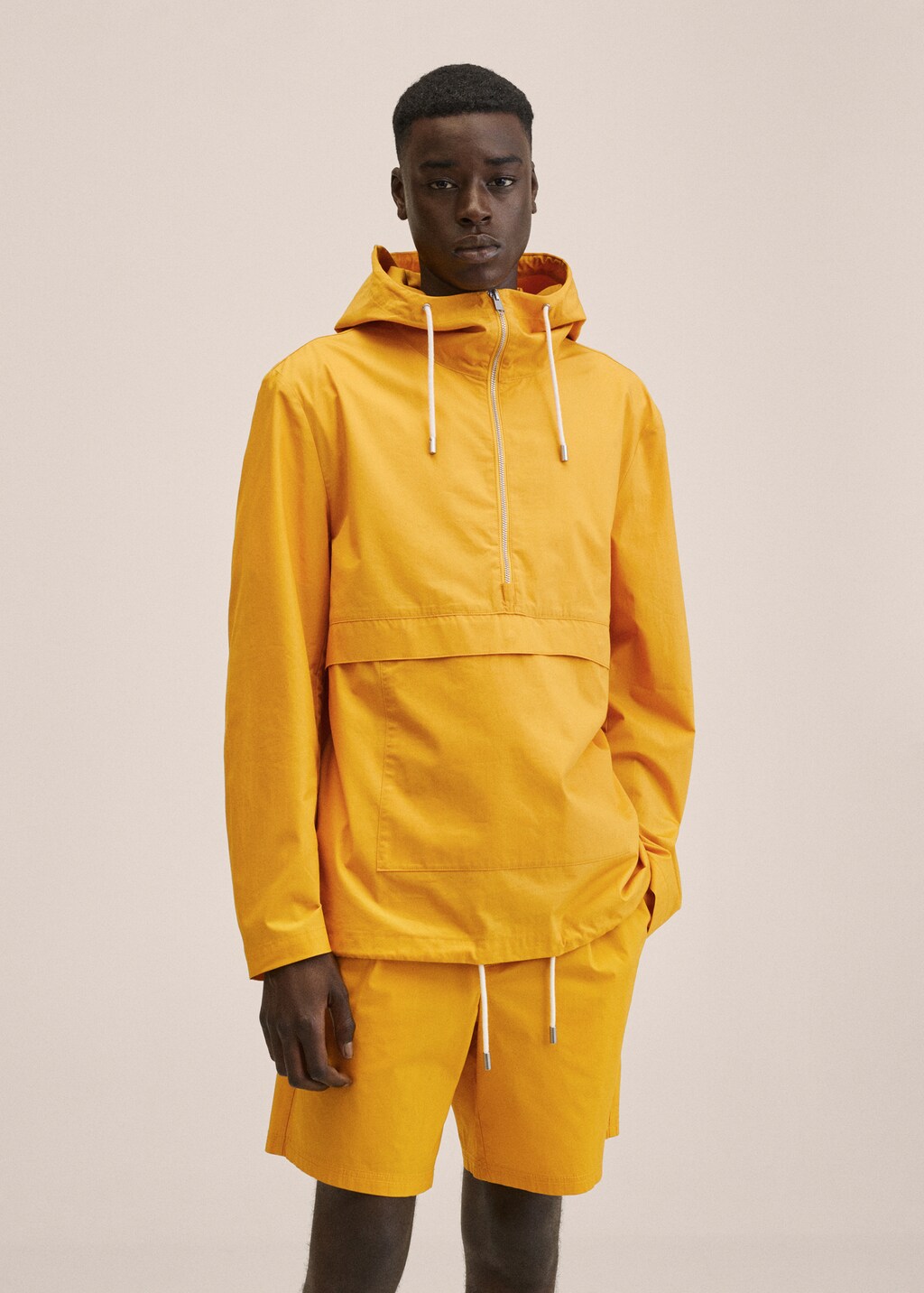 Yellow cotton shorts hotsell