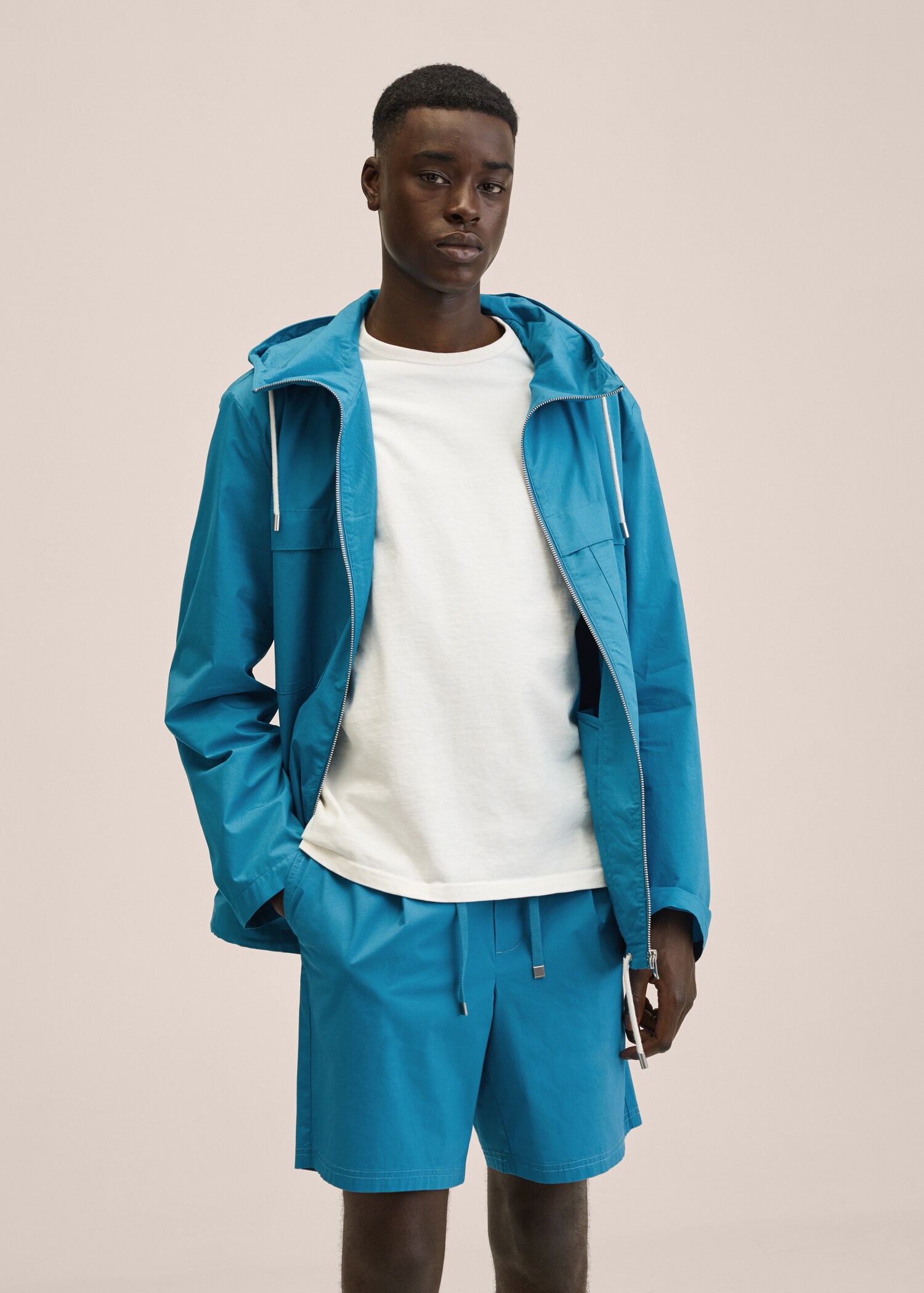 Bermuda coton cordon - Plan moyen