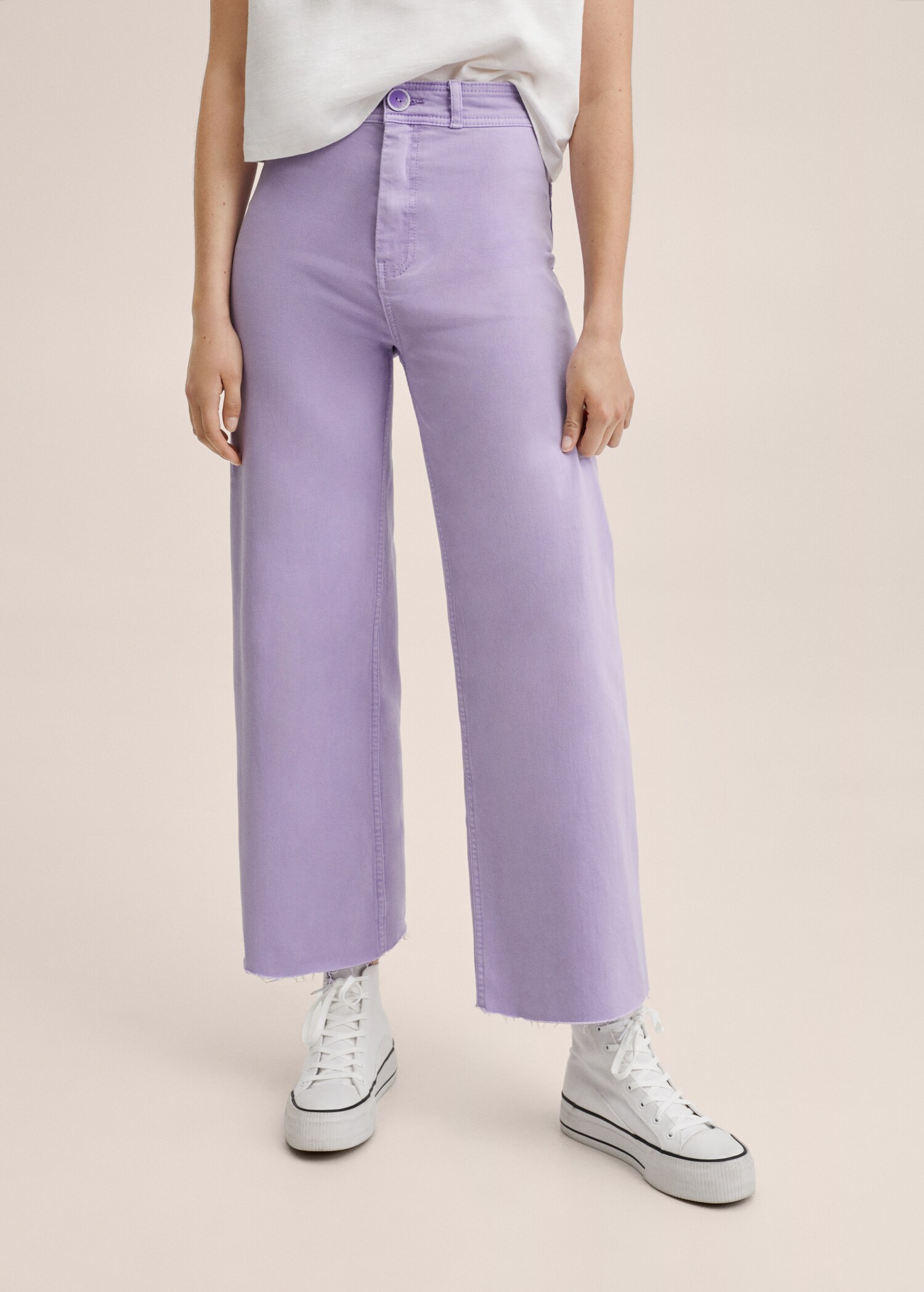 Džíny culottes s roztřepeným spodním lemem - Detail zboží 1