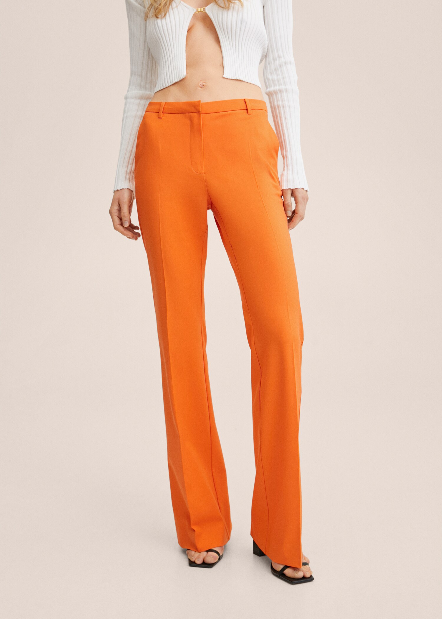 Flowy straight-fit trousers - Medium plane