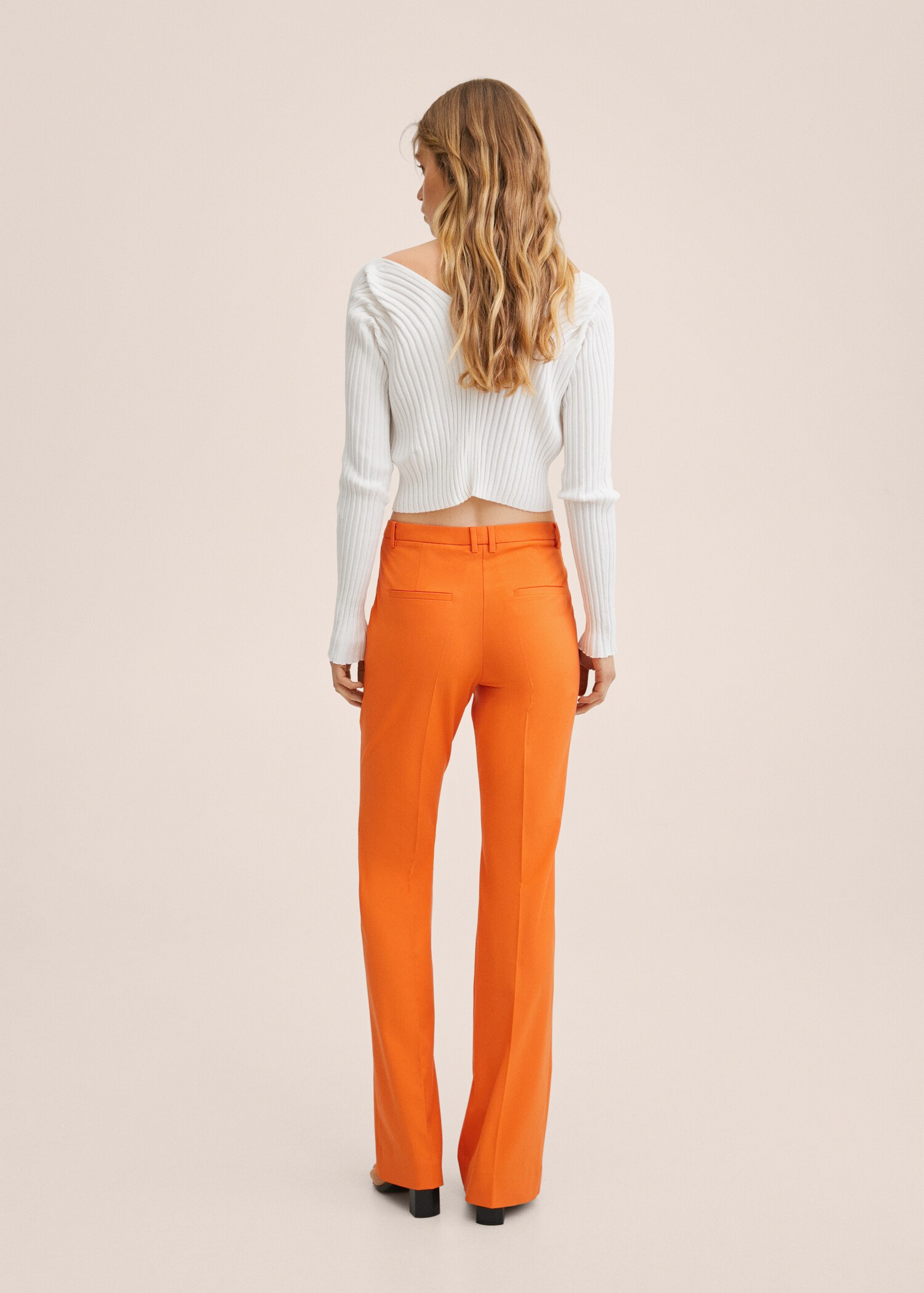 Flowy straight-fit trousers - Reverse of the article