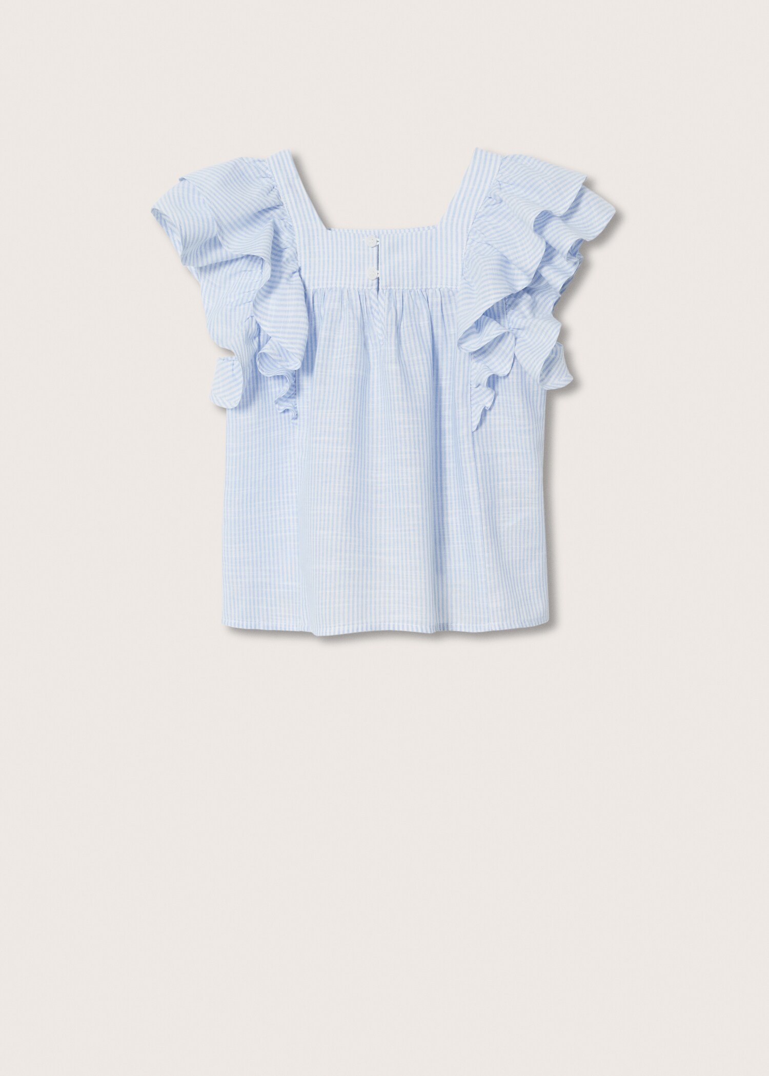 Striped ruffled blouse - Reverse of the article