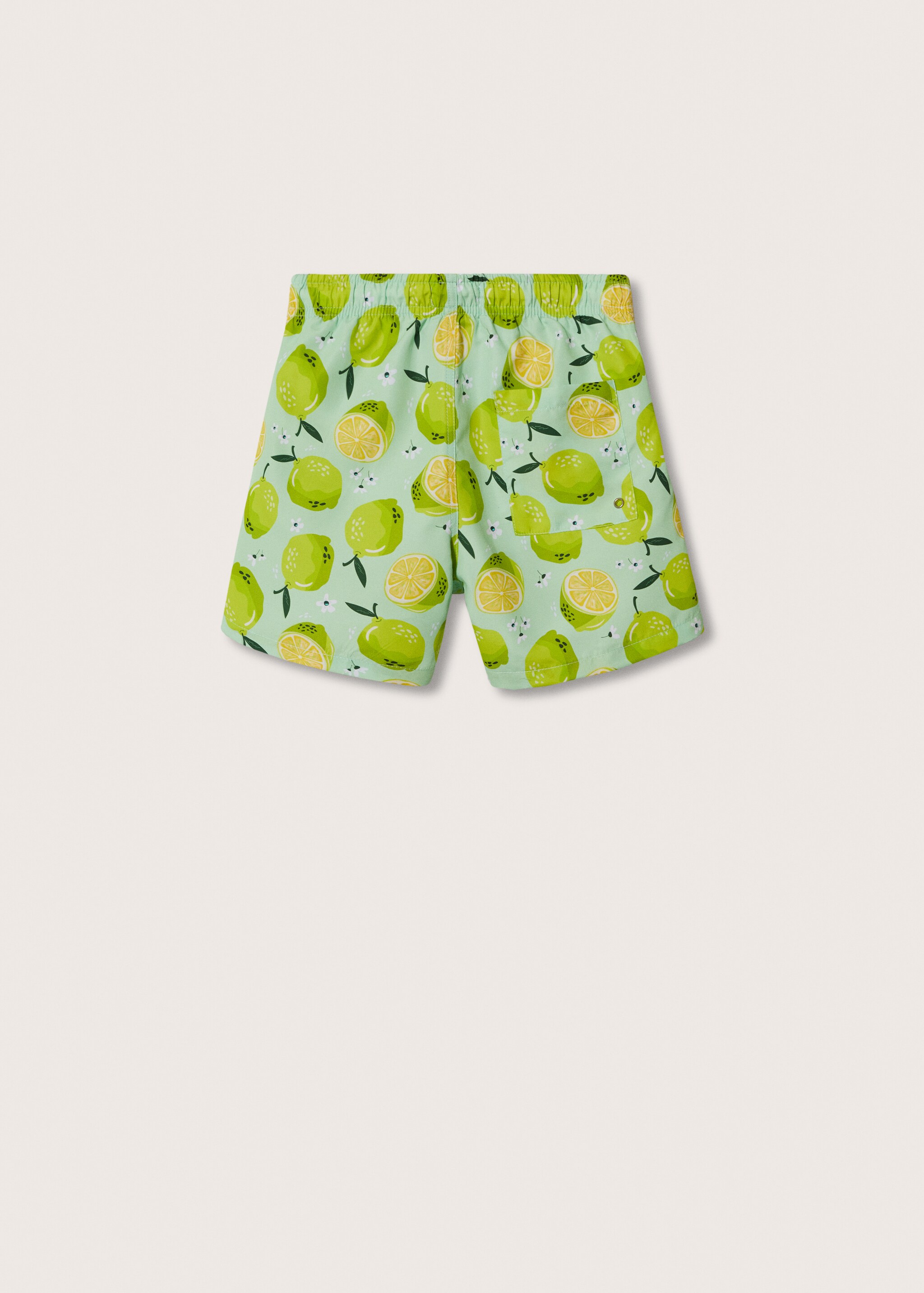 Lime-print swimsuit - Reverse of the article