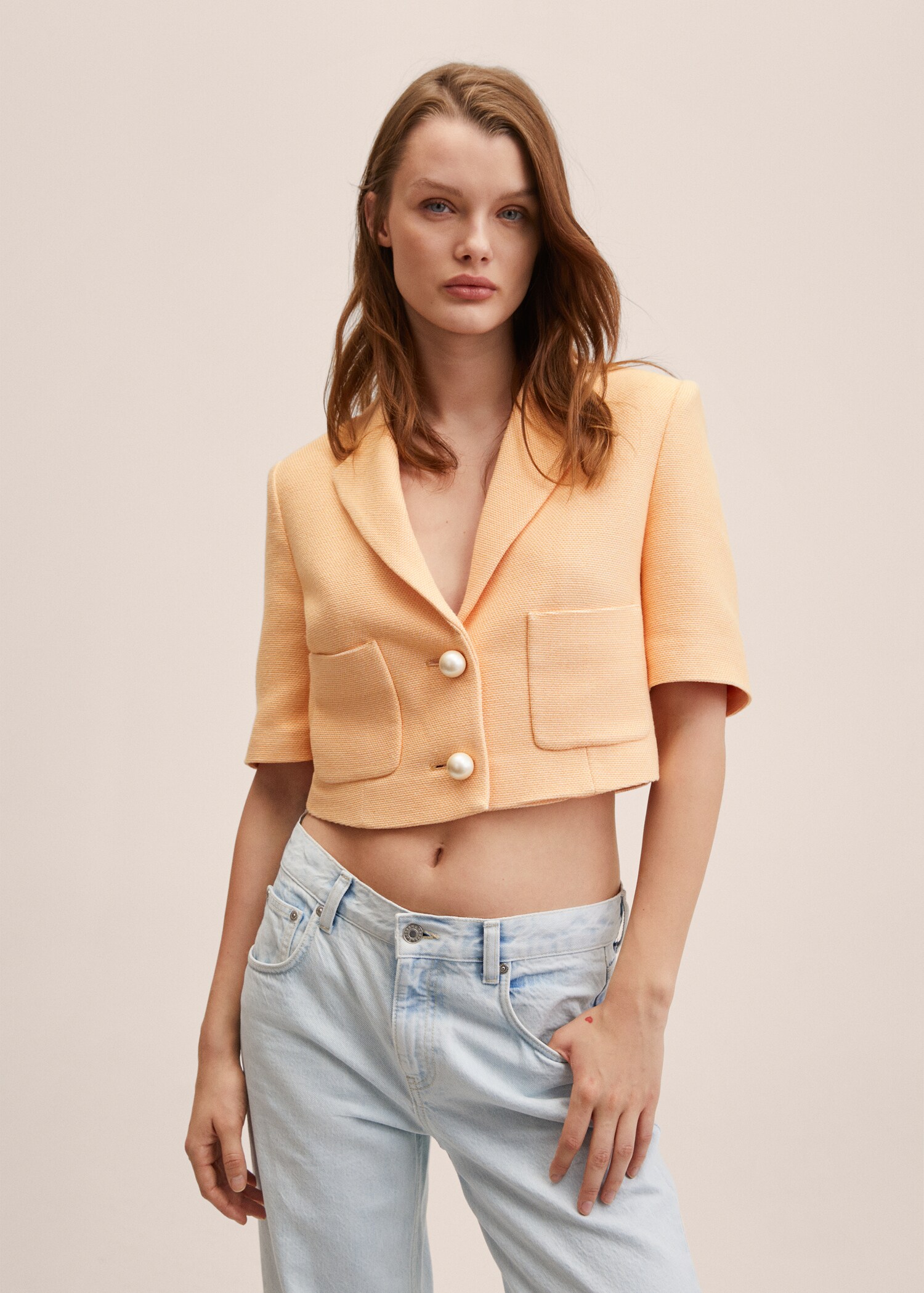 Cotton suit blazer - Medium plane