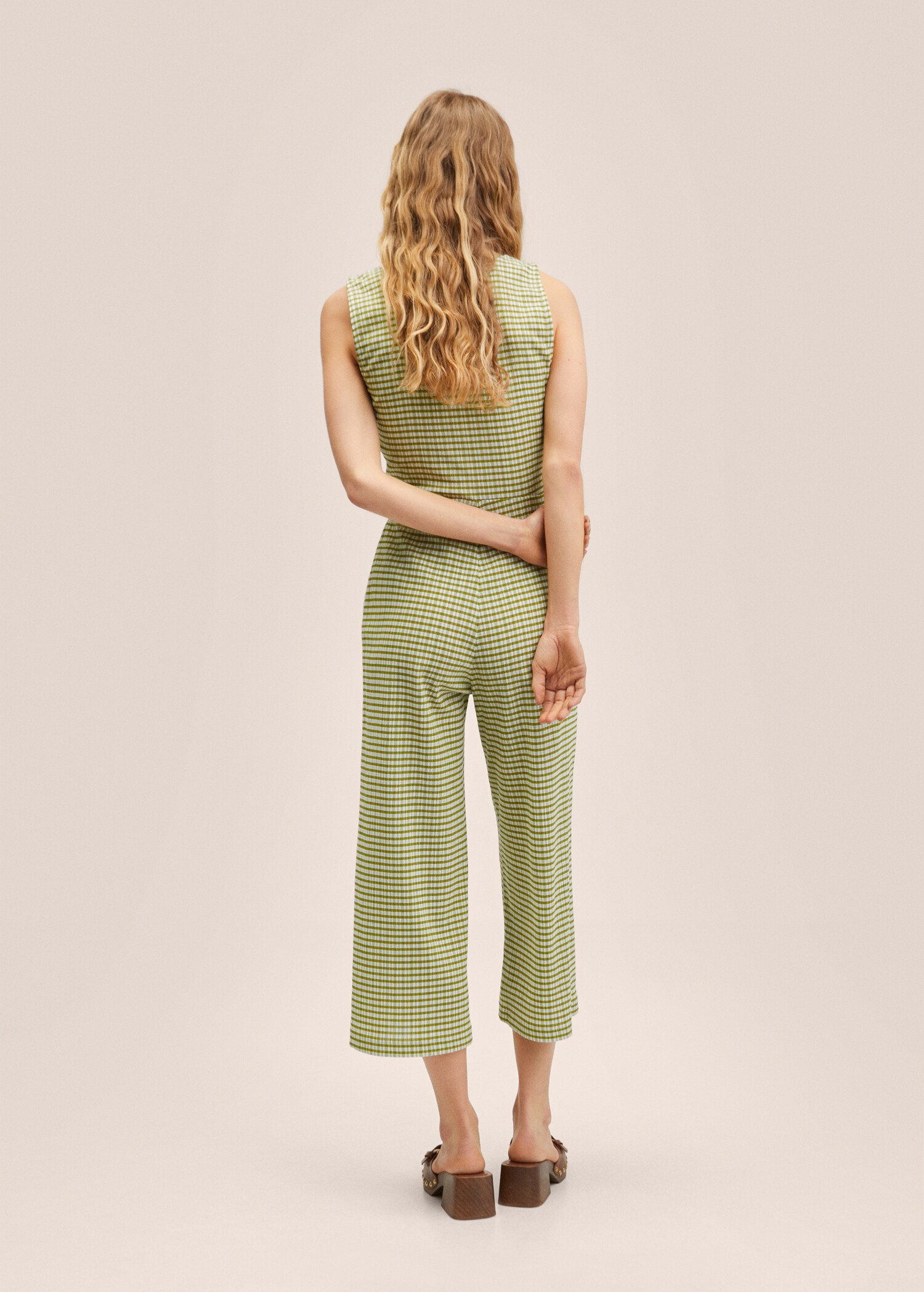 Gingham check jumpsuit - Reverse of the article