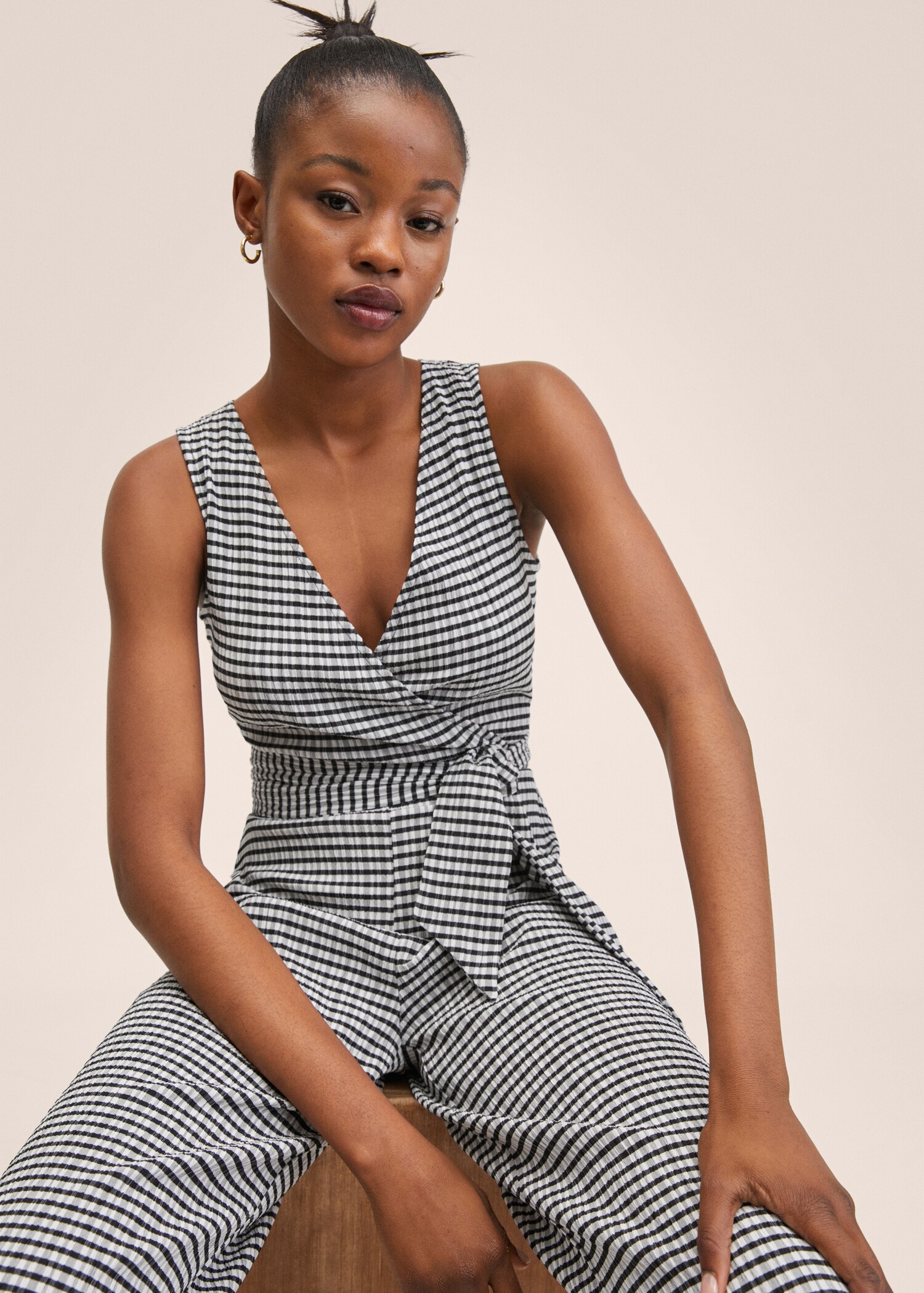 Gingham check jumpsuit - Details of the article 1