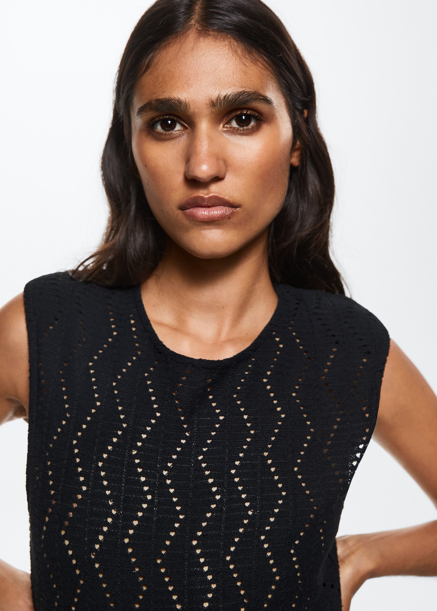 Openwork knitted jumpsuit - Details of the article 2