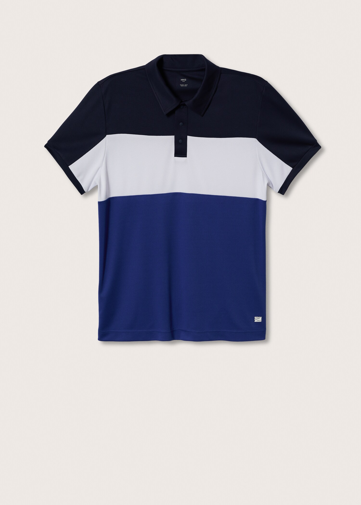 Colour-block breathable polo shirt - Article without model