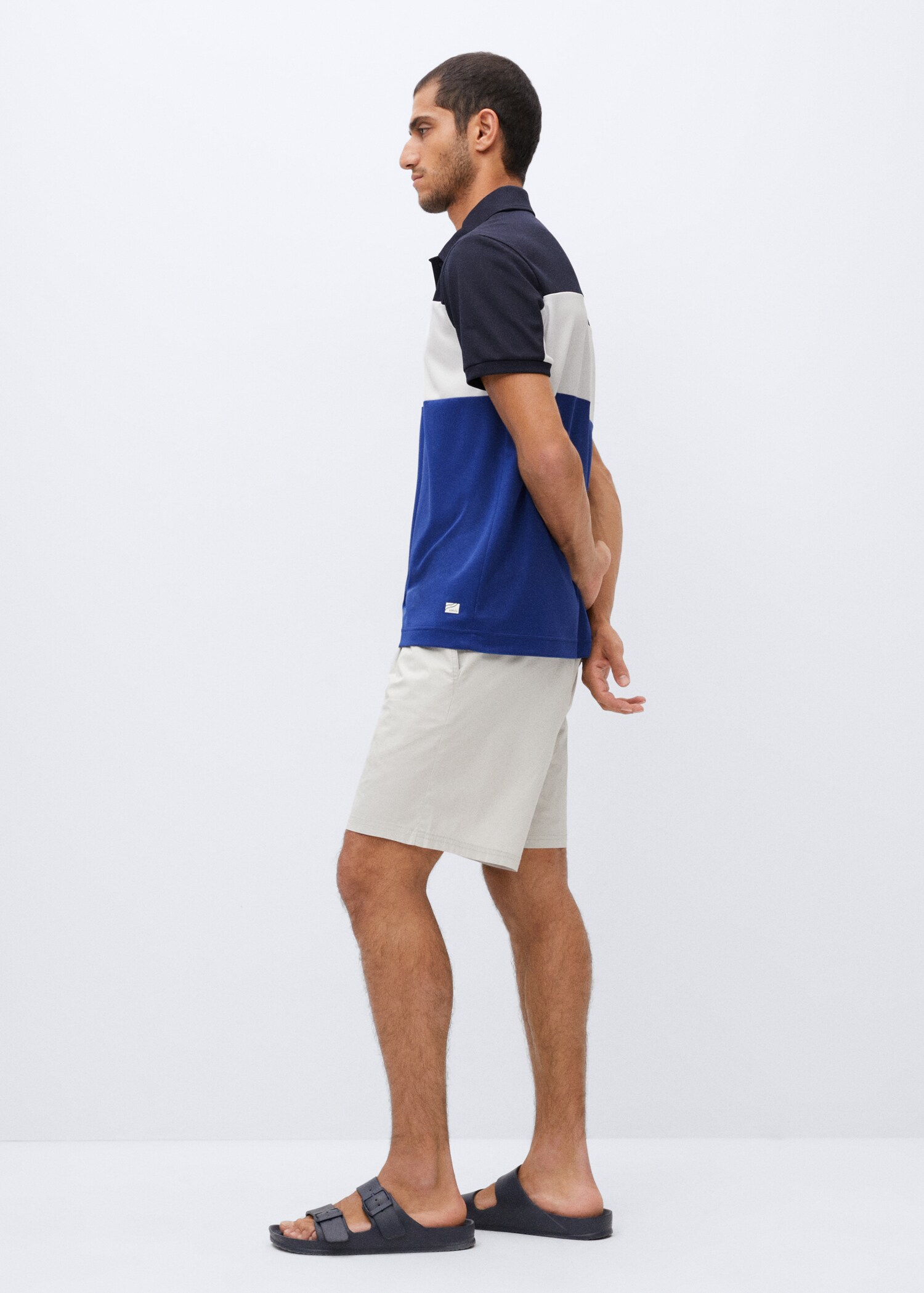 Colour-block breathable polo shirt - Details of the article 2