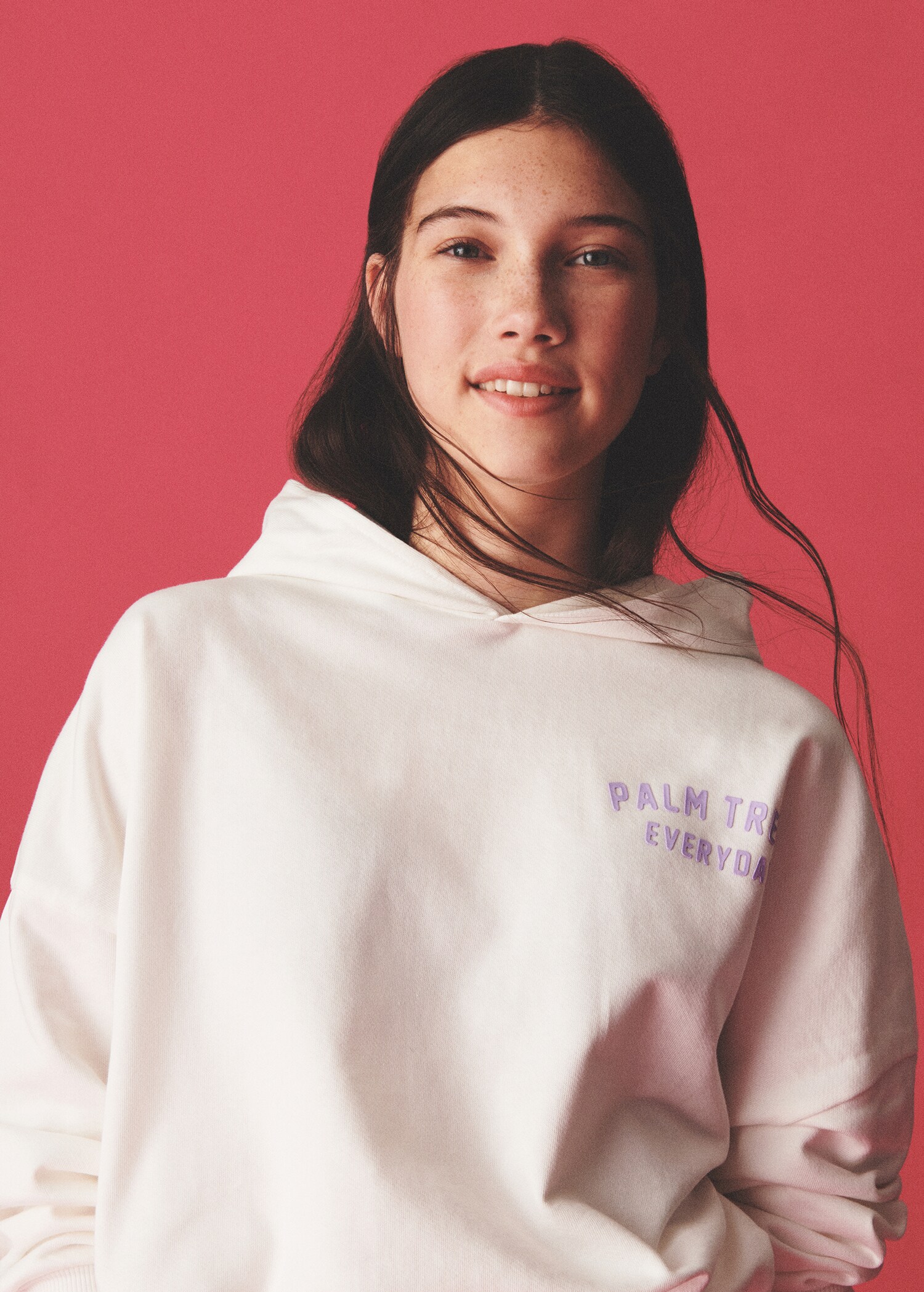 Mikina oversize s potiskem - Zboží bez modelu