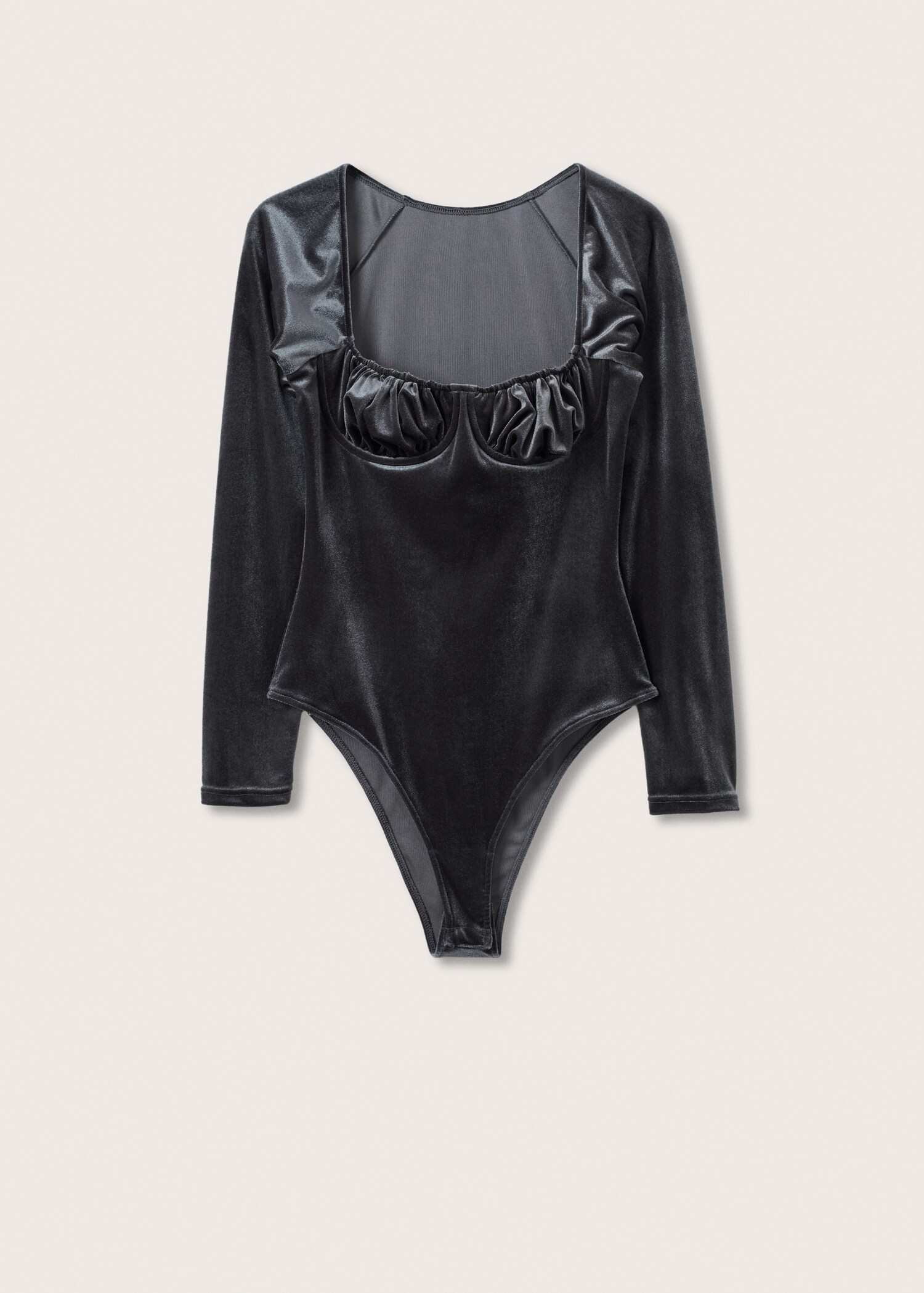 Velvet bra-effect bodysuit - Article without model