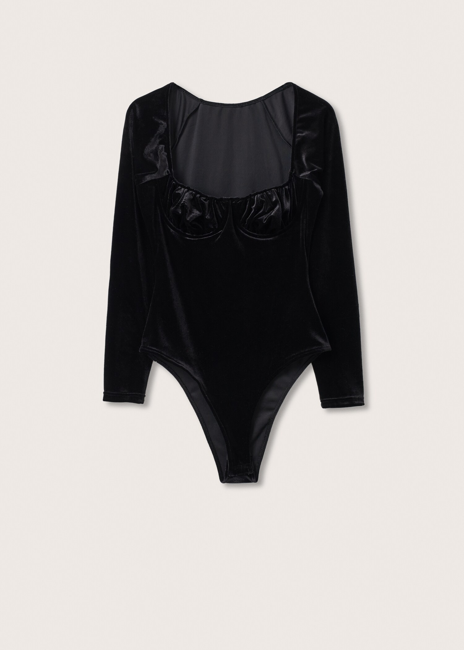 Velvet bra-effect bodysuit - Article without model