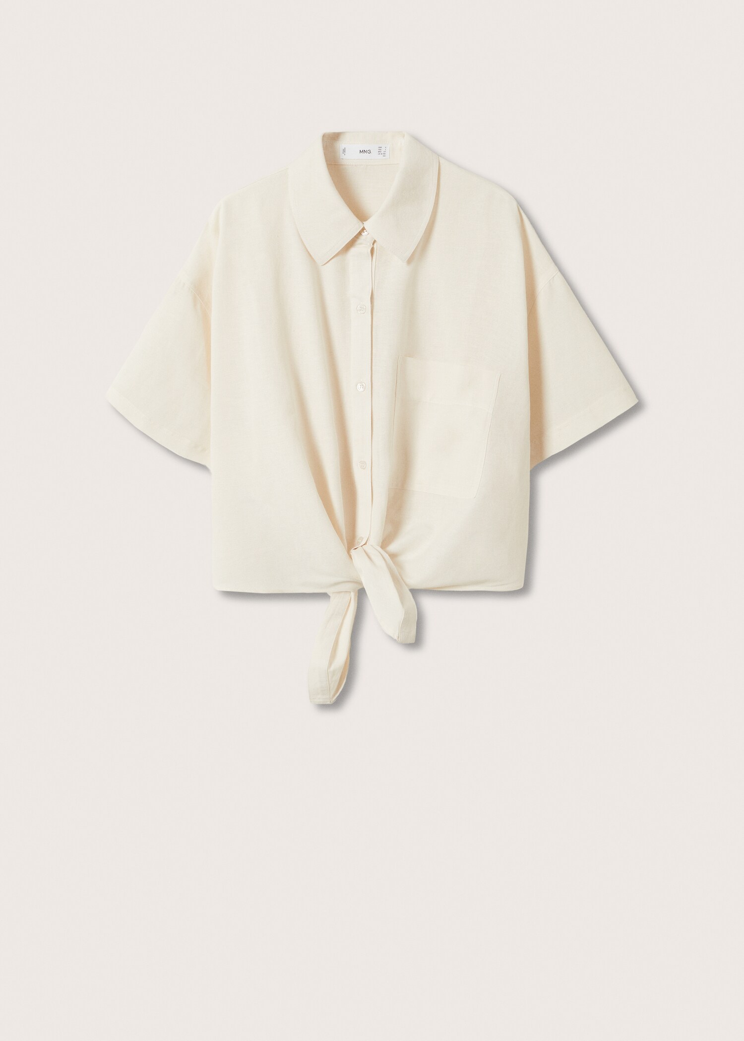 Košile crop s uzlem - Zboží bez modelu