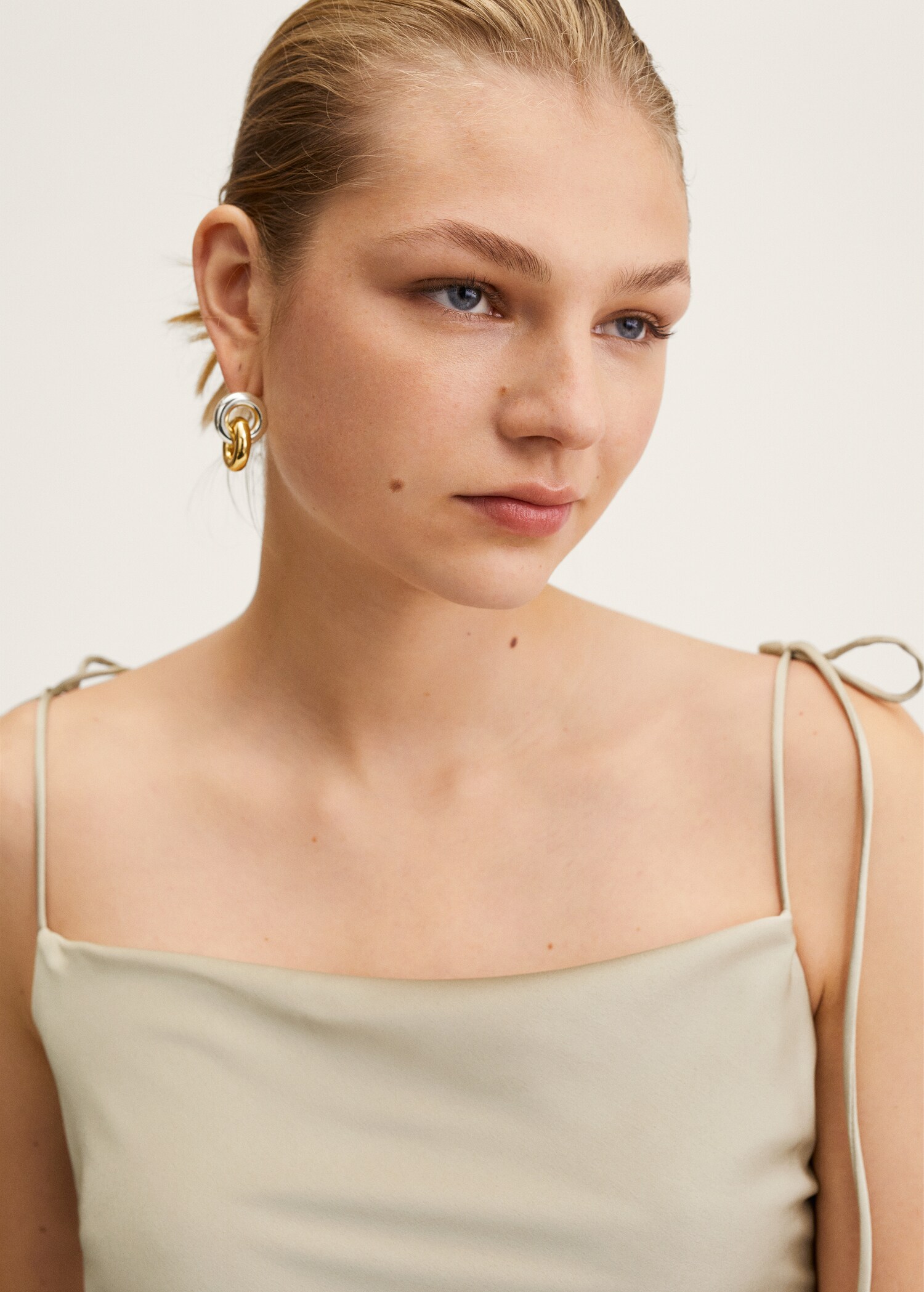 Ruched satin dress - Details of the article 1