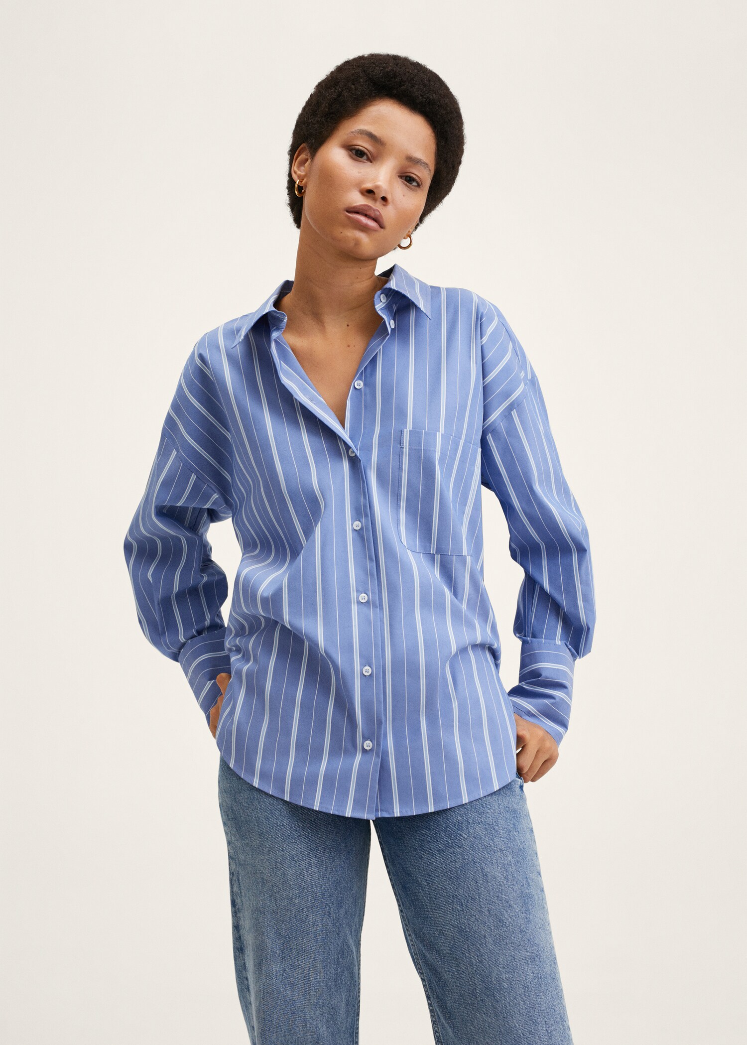 Striped cotton shirt - Medium plane