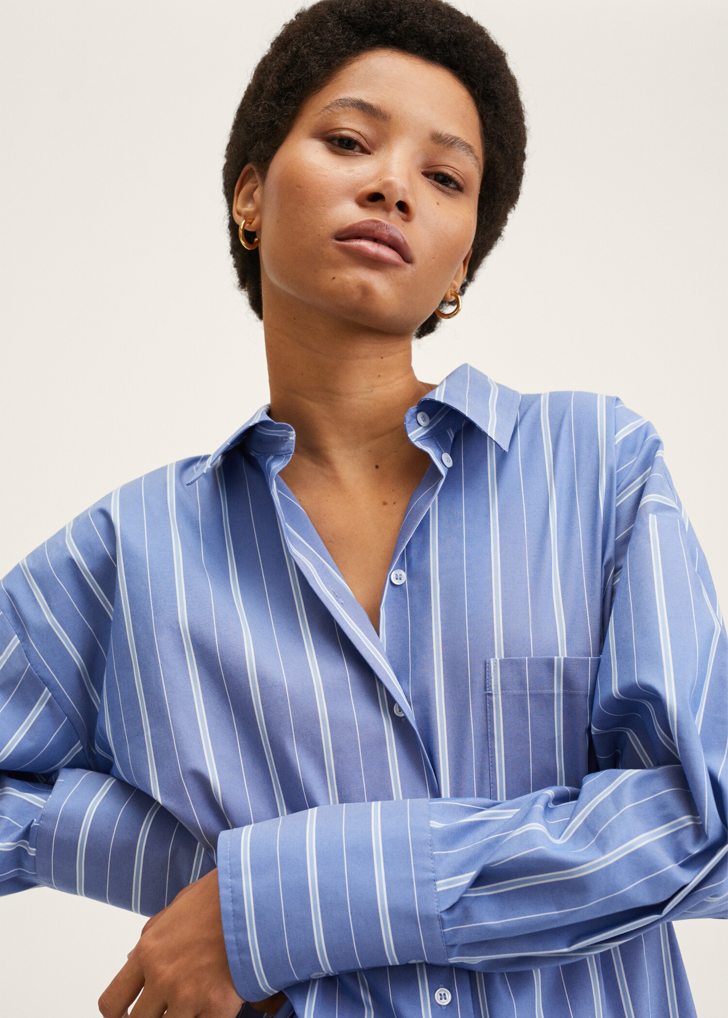 Striped cotton shirt - Details of the article 1