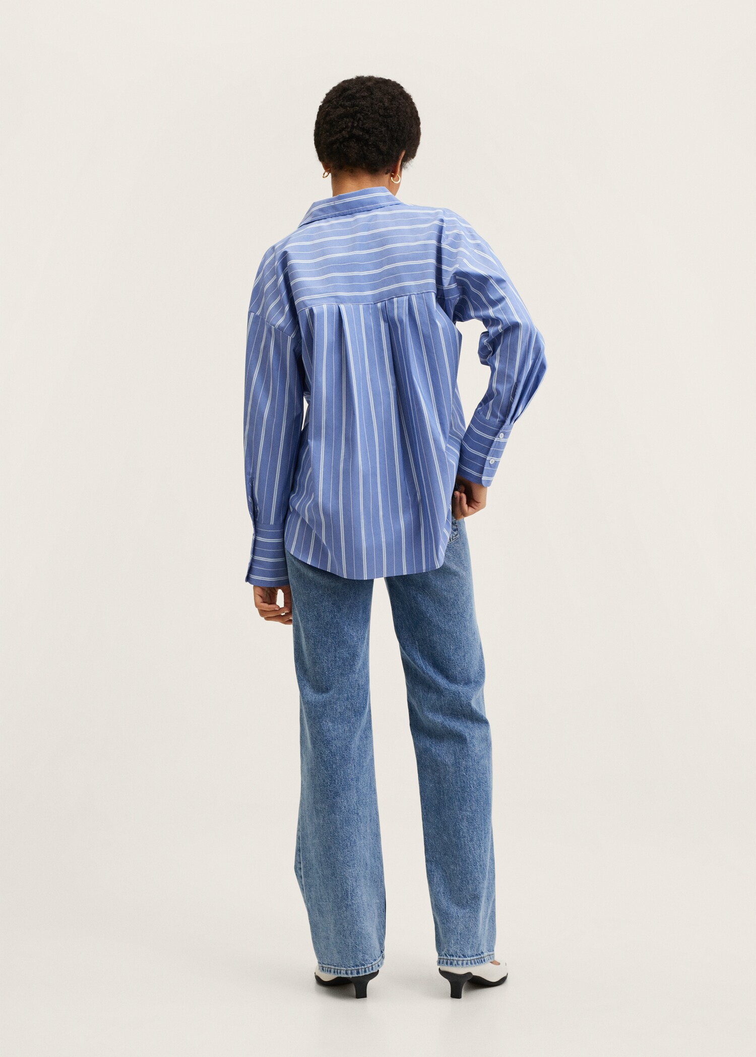 Striped cotton shirt - Reverse of the article