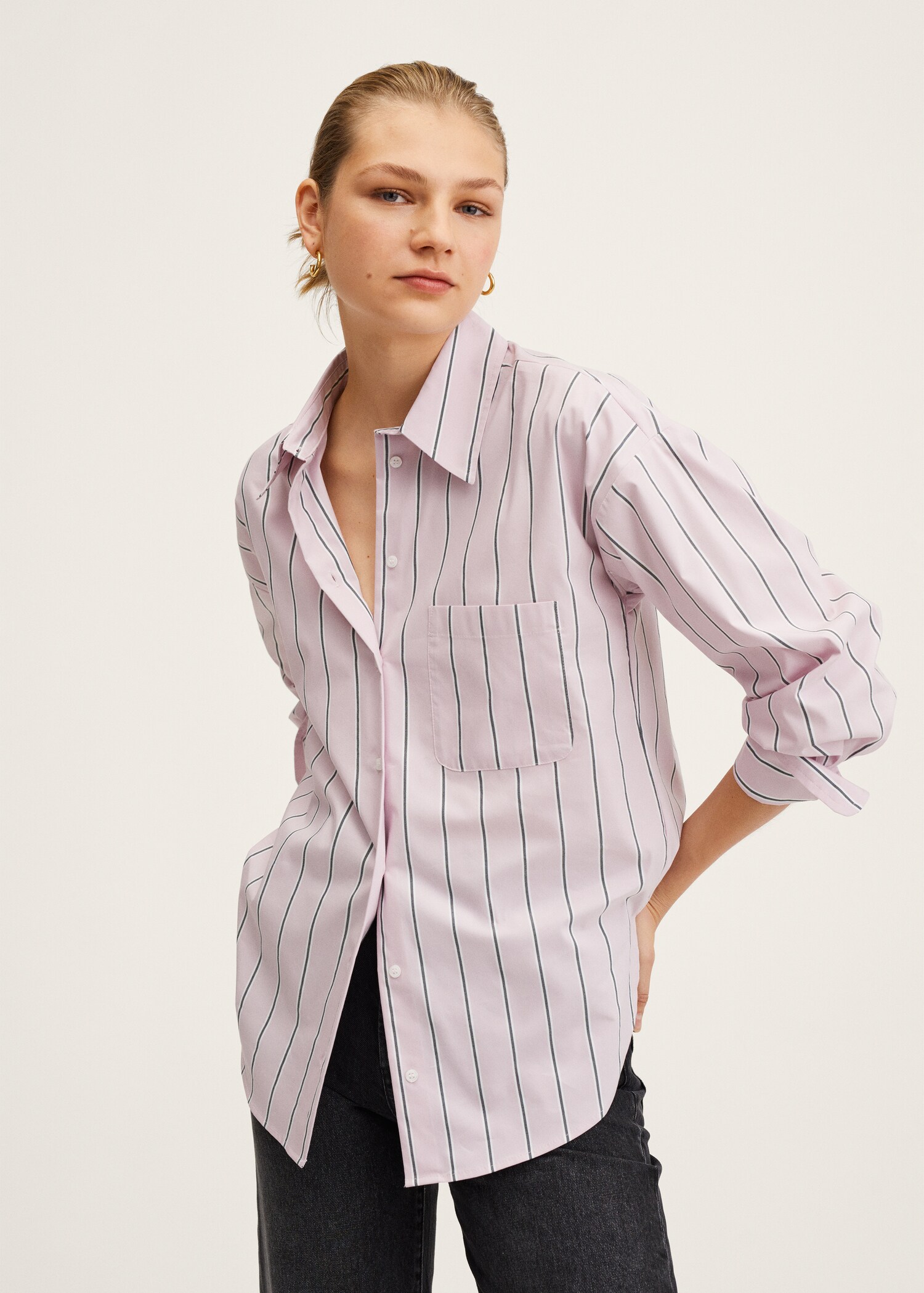 Striped cotton shirt - Medium plane