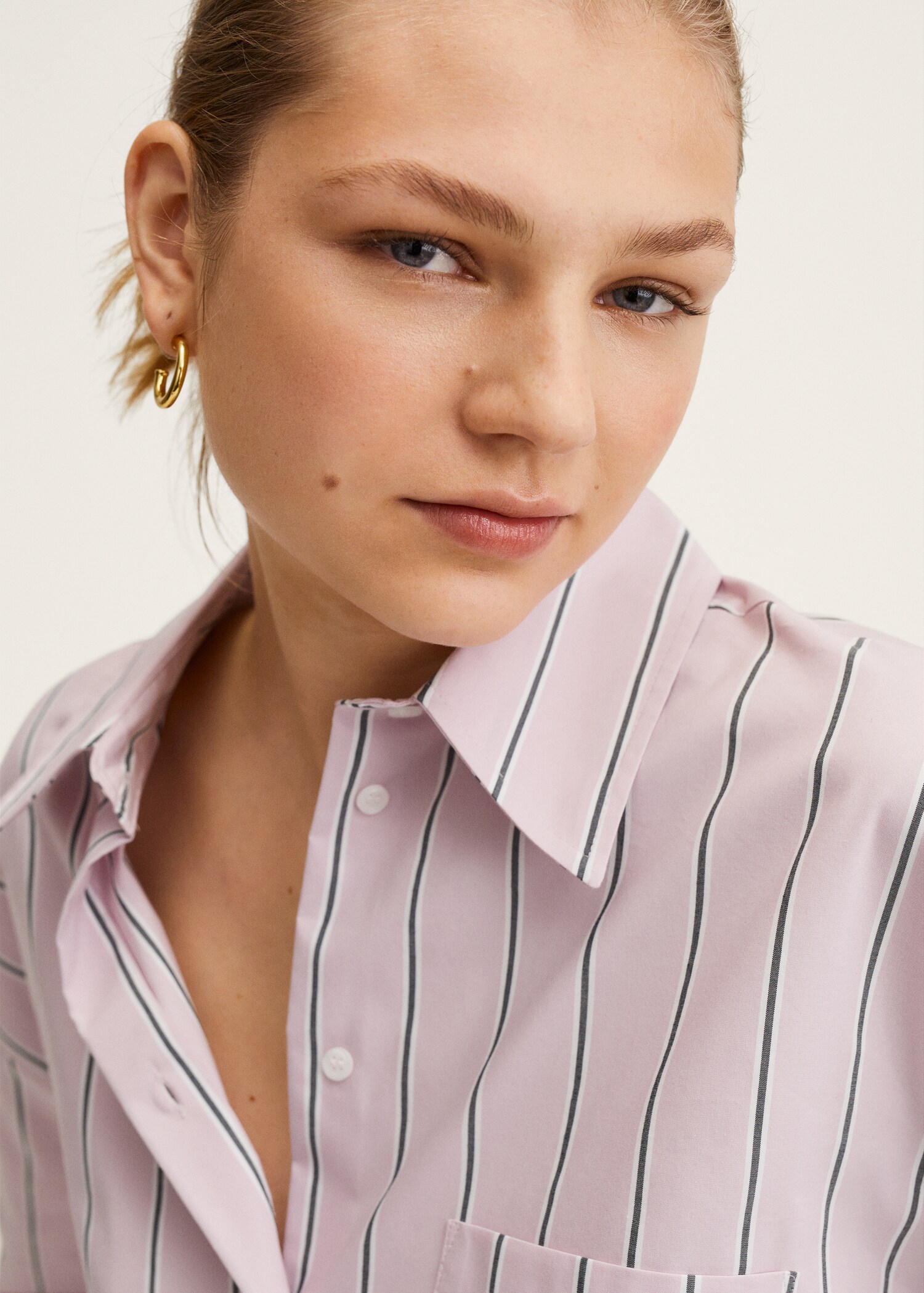 Striped cotton shirt - Details of the article 1