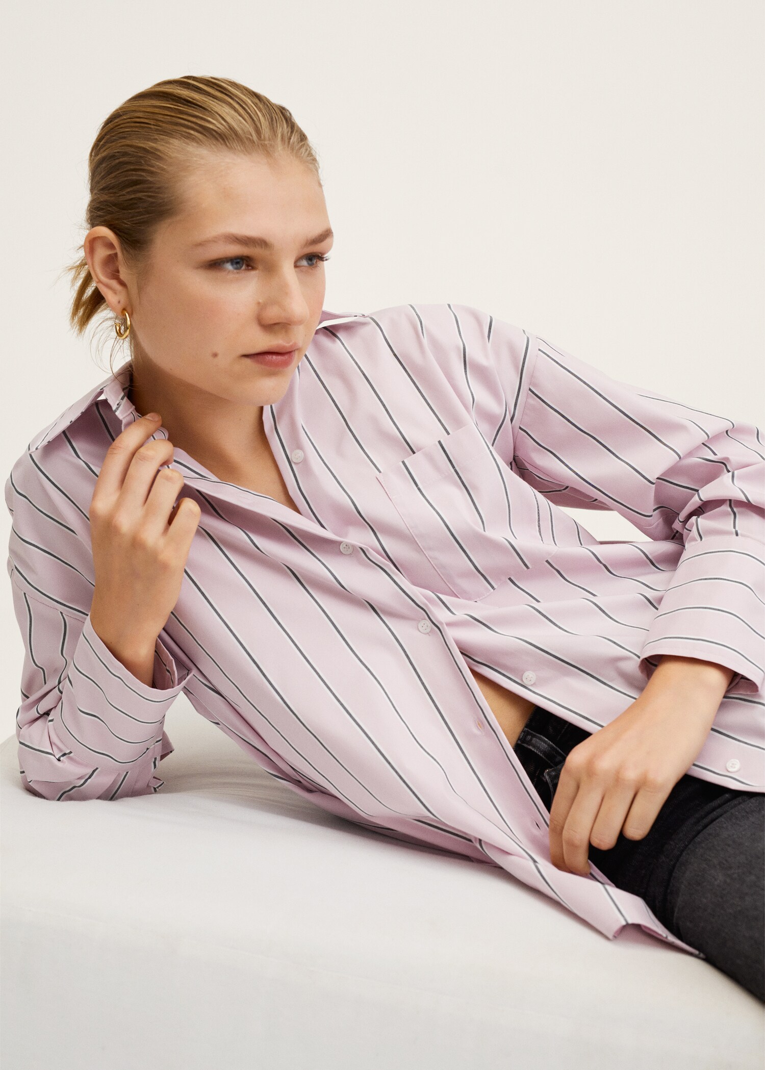 Striped cotton shirt - Details of the article 2
