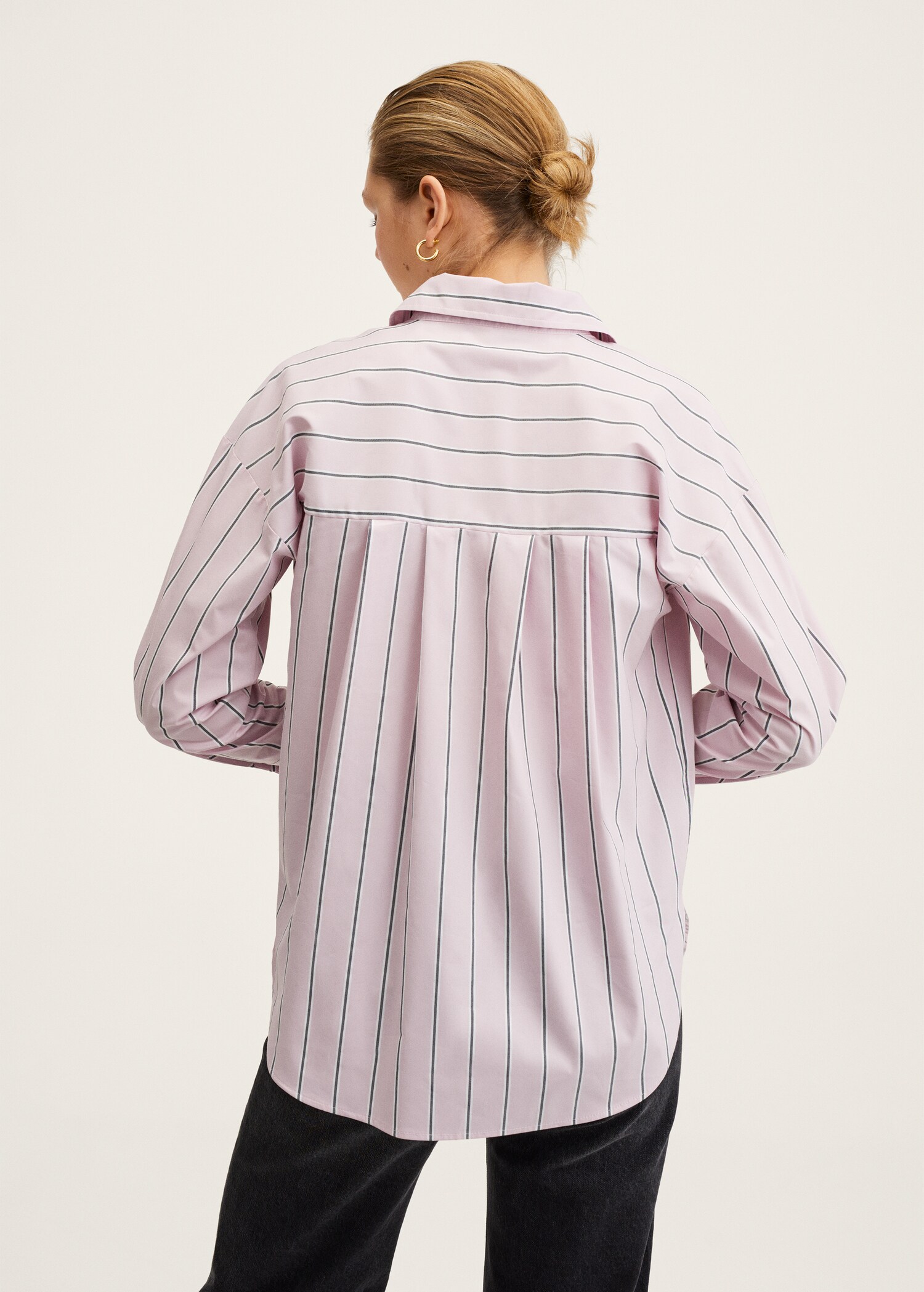 Striped cotton shirt - Reverse of the article