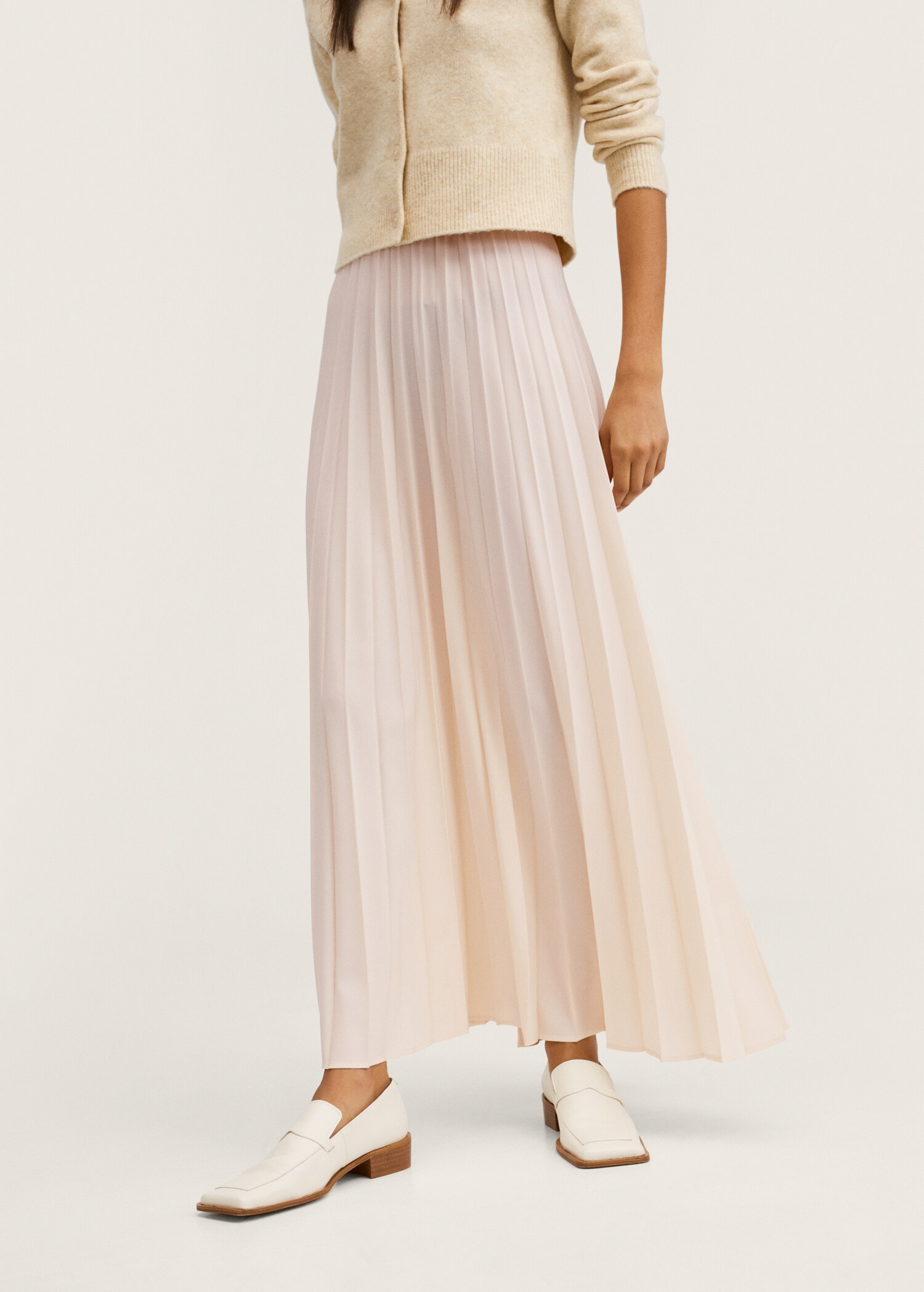 Pleated long skirt - Medium plane