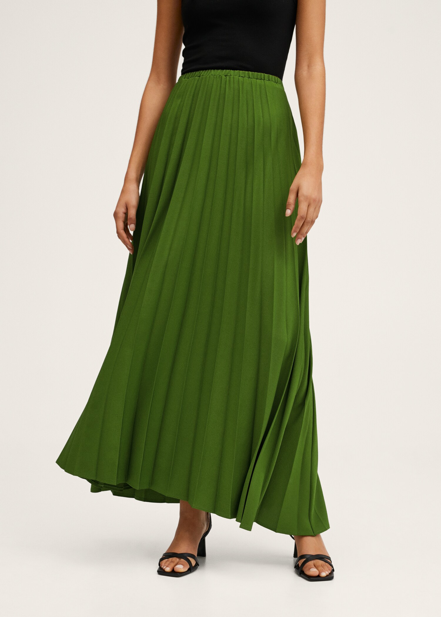Pleated long skirt - Medium plane