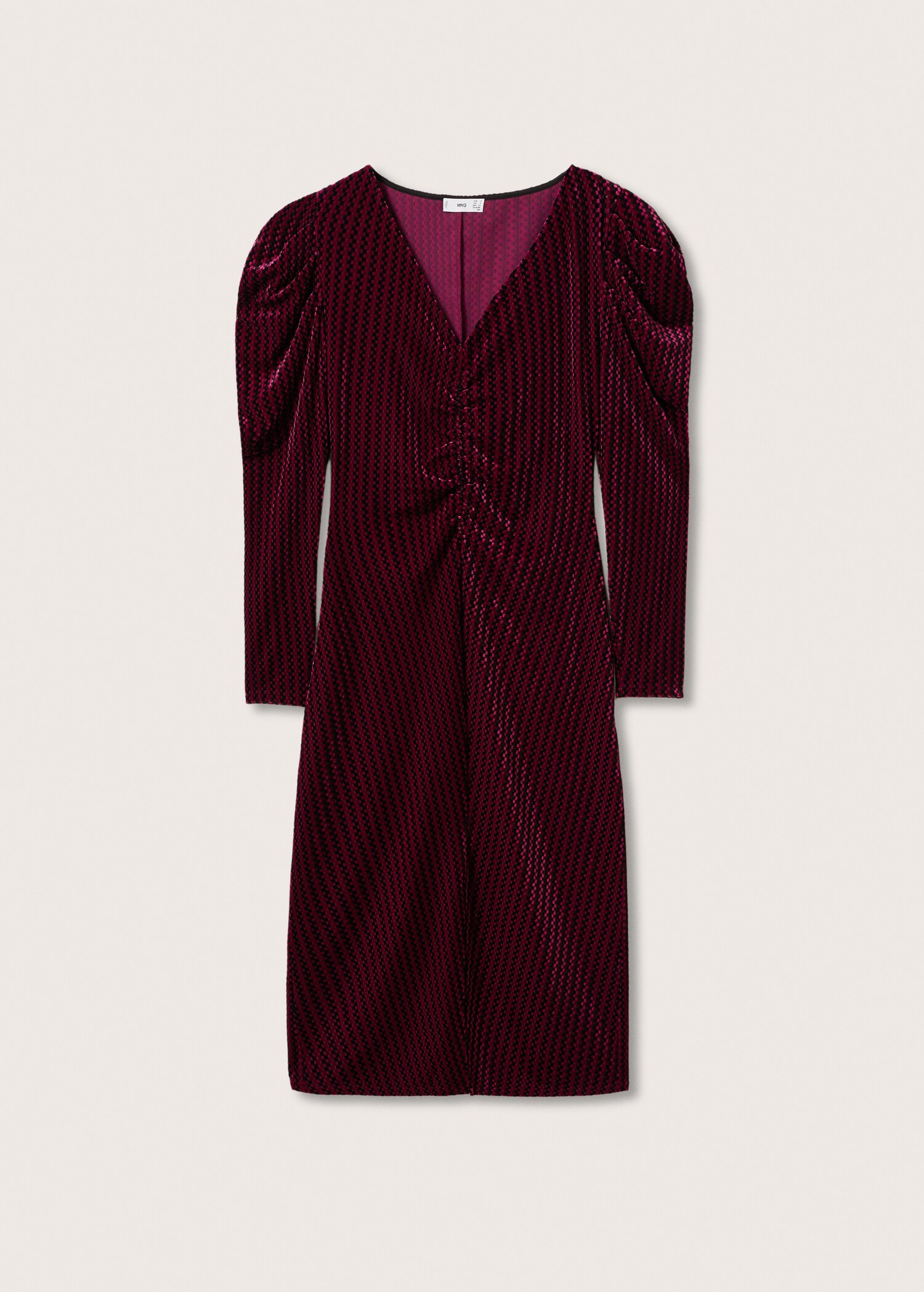 Robe velours manches bouffantes - Article sans modèle