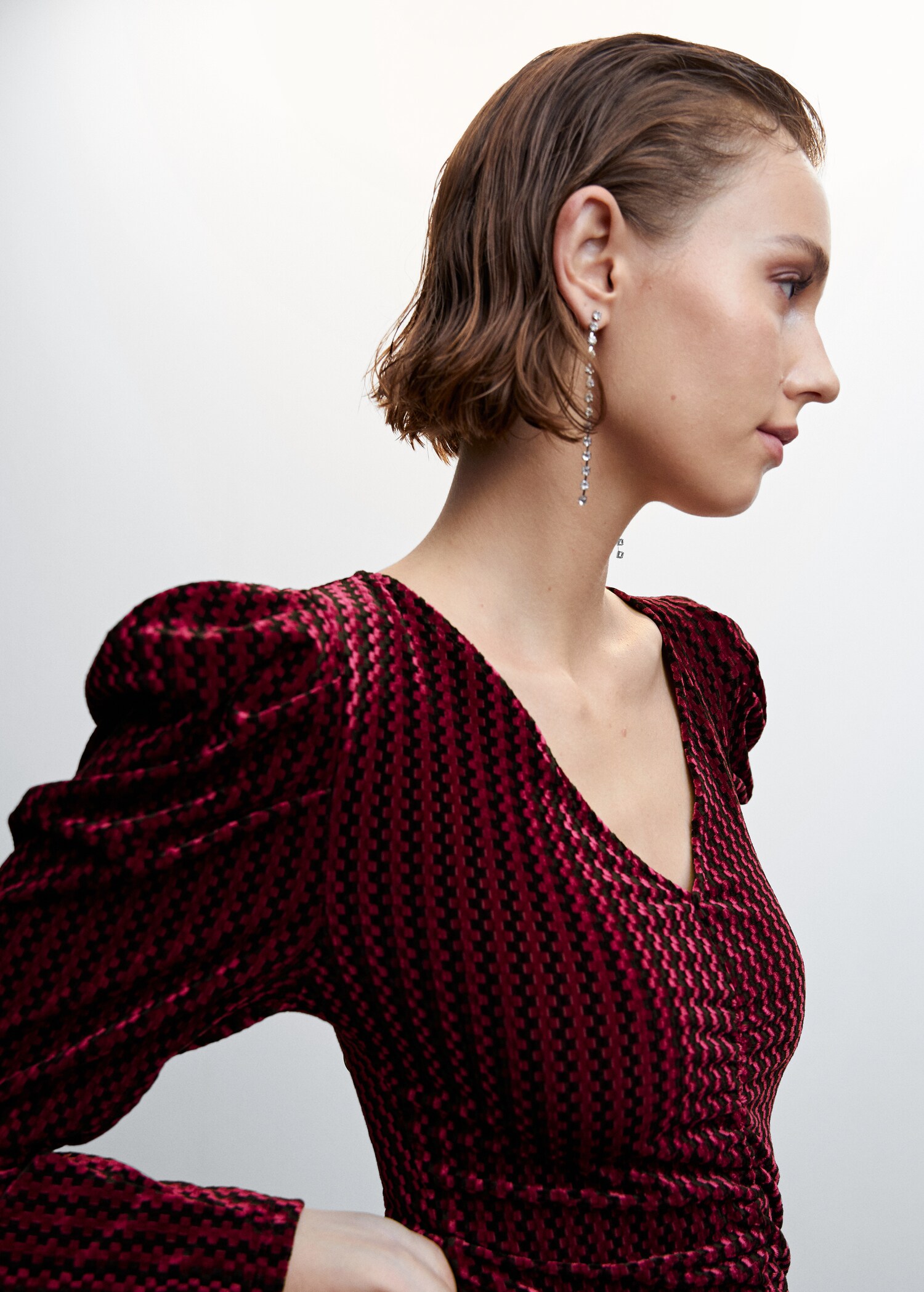 Robe velours manches bouffantes - Détail de l'article 1