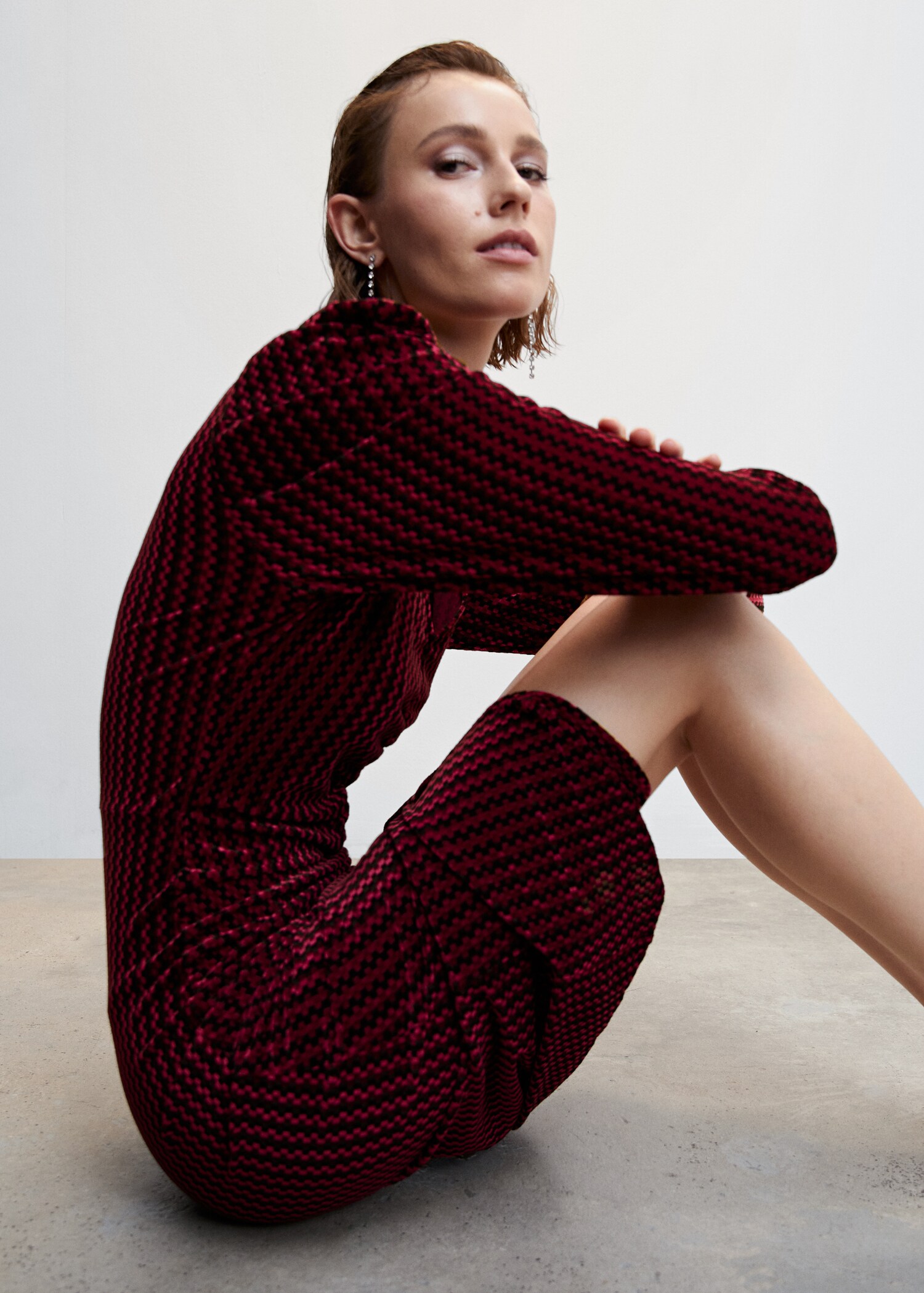Robe velours manches bouffantes - Détail de l'article 6
