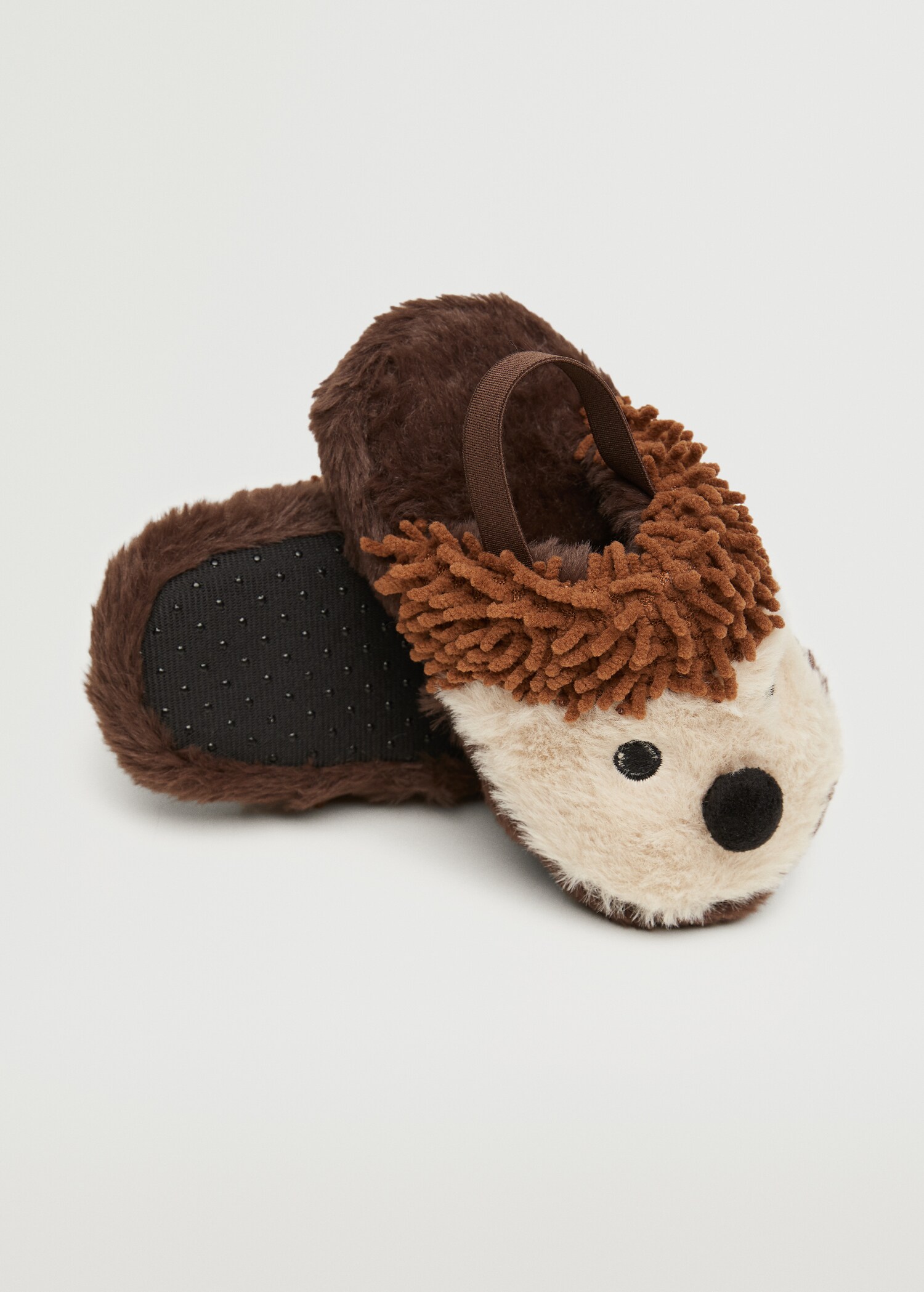 Zapatillas peluche erizo - Plano medio