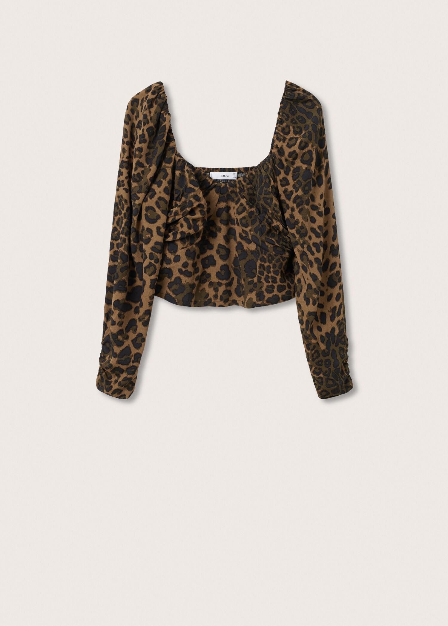 Puff-sleeved cropped blouse - Article without model