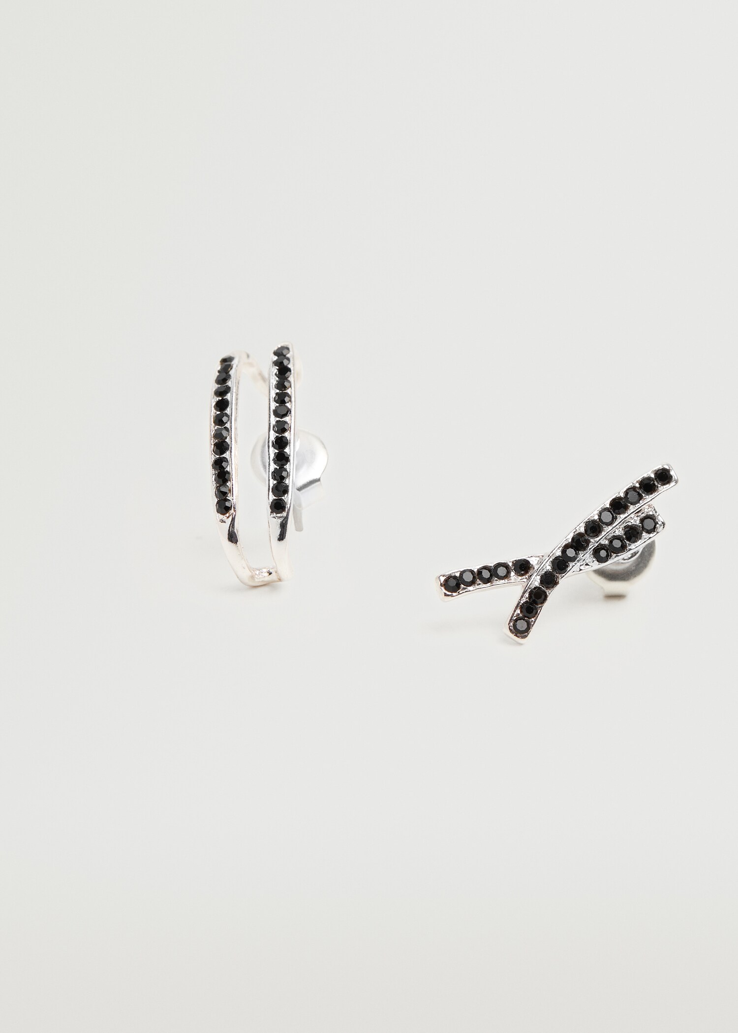 Pendientes cristales strass - Plano medio