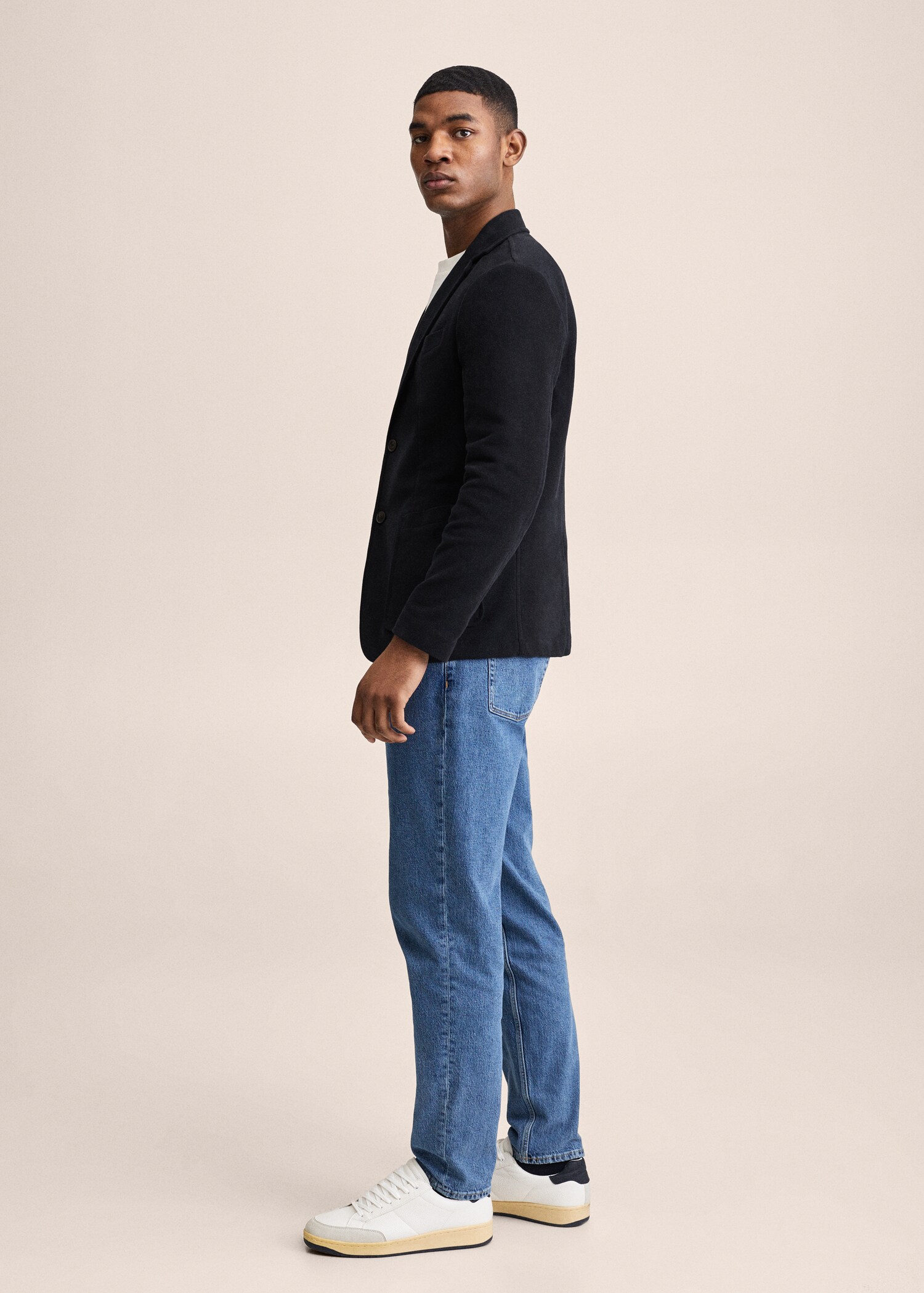Bavlněné sako slim fit - Detail zboží 2
