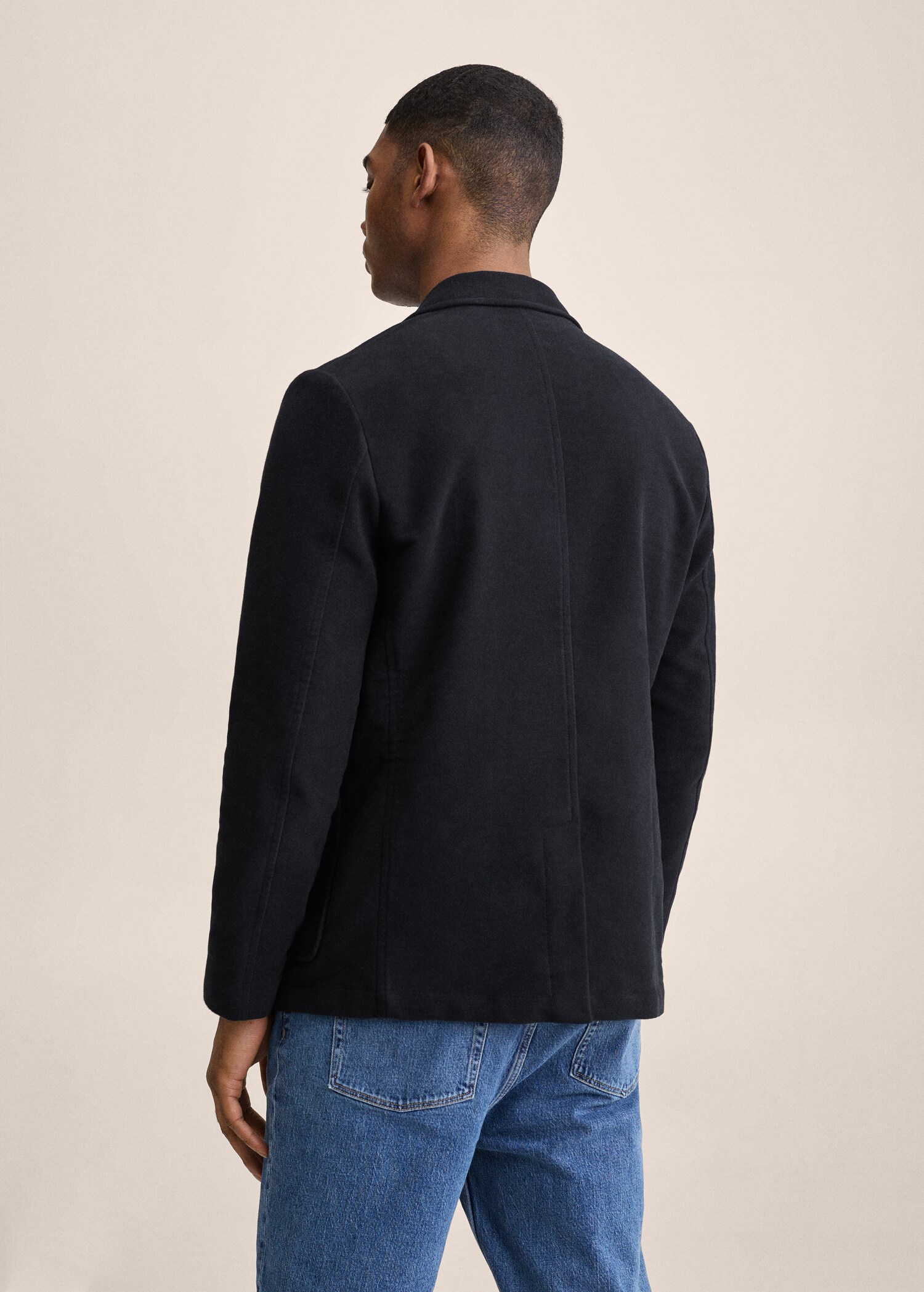 Bavlněné sako slim fit - Zadní strana zboží