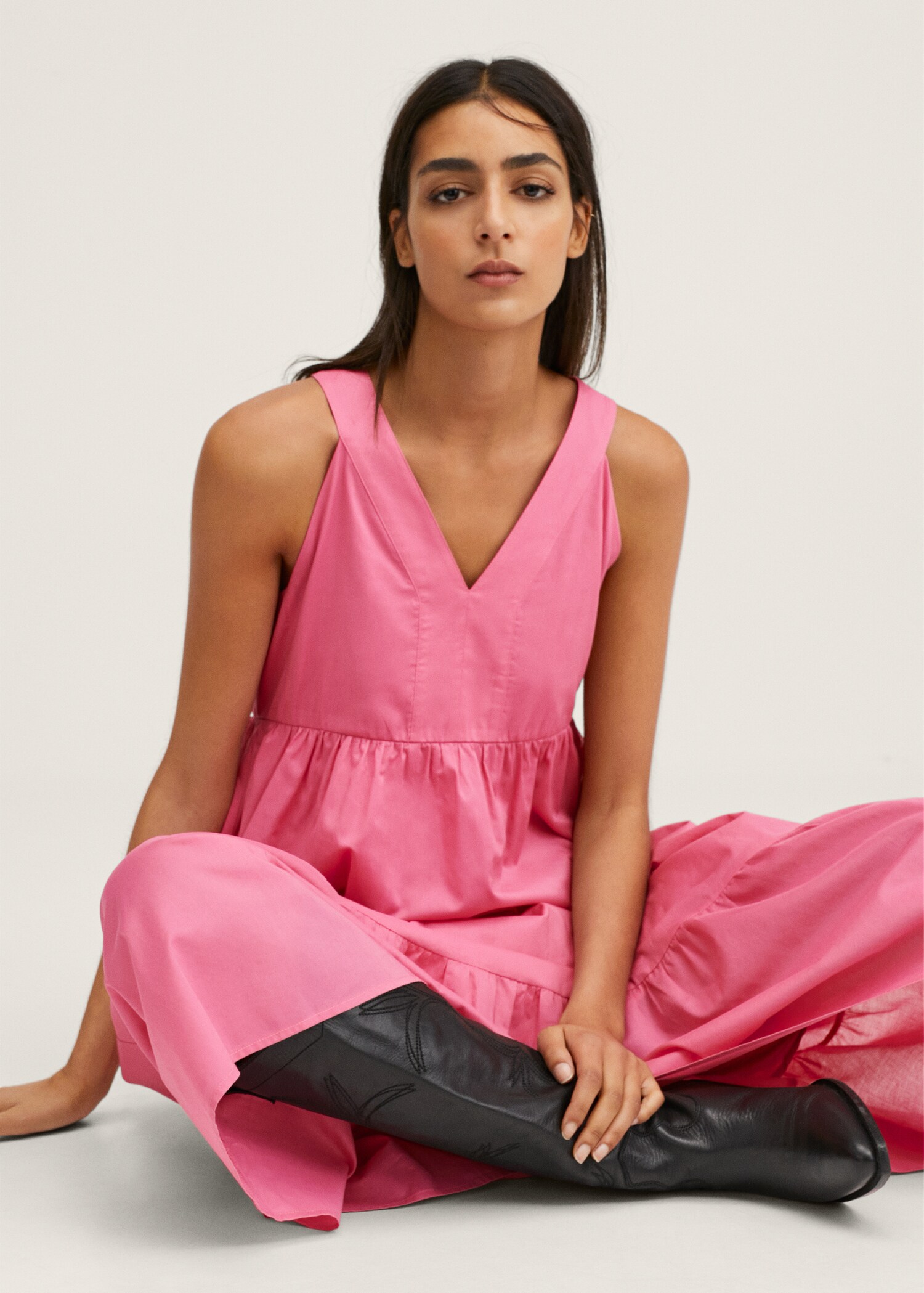 Frill cotton dress - Details of the article 2