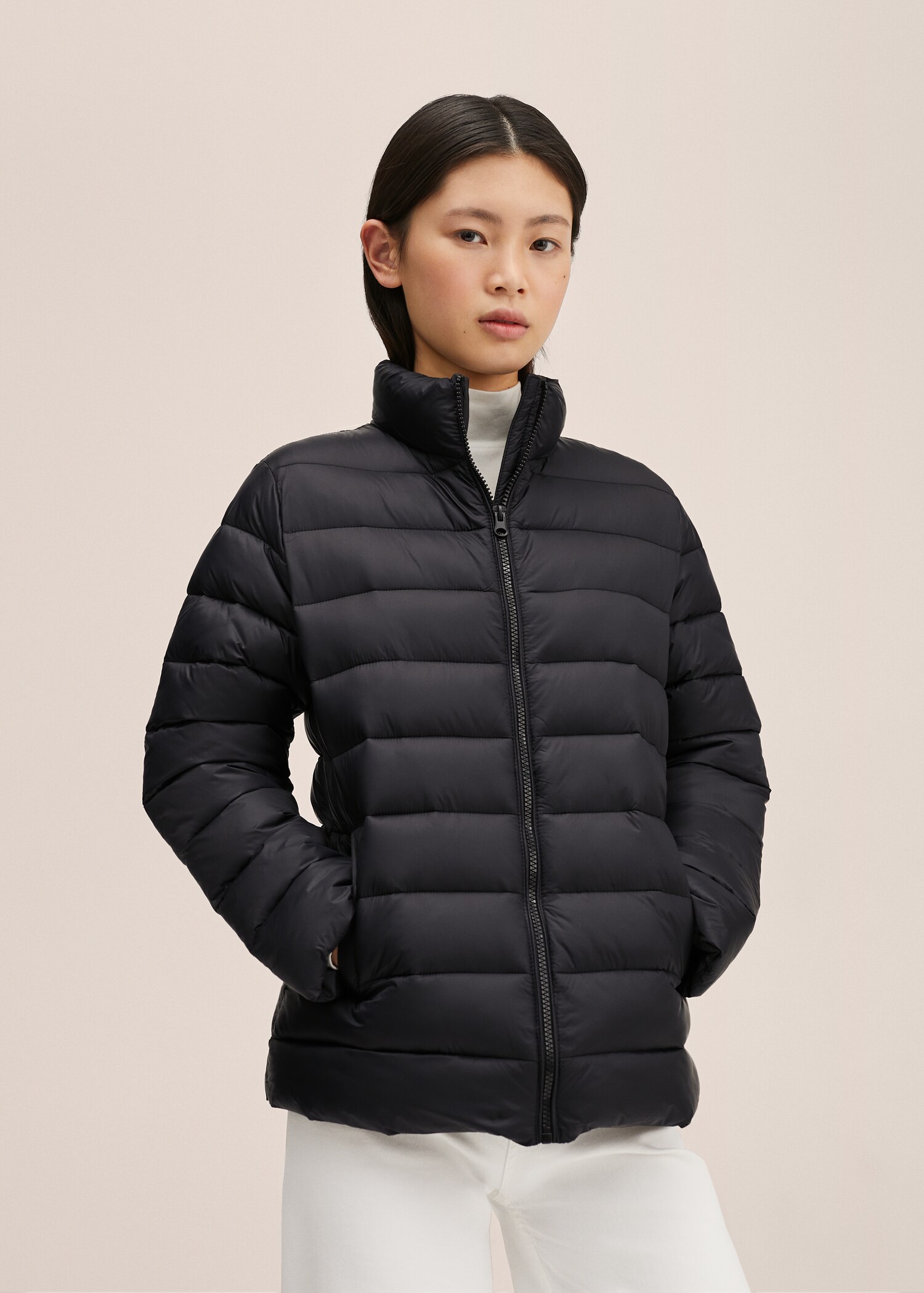 Anorak acolchado cremallera - Plano medio