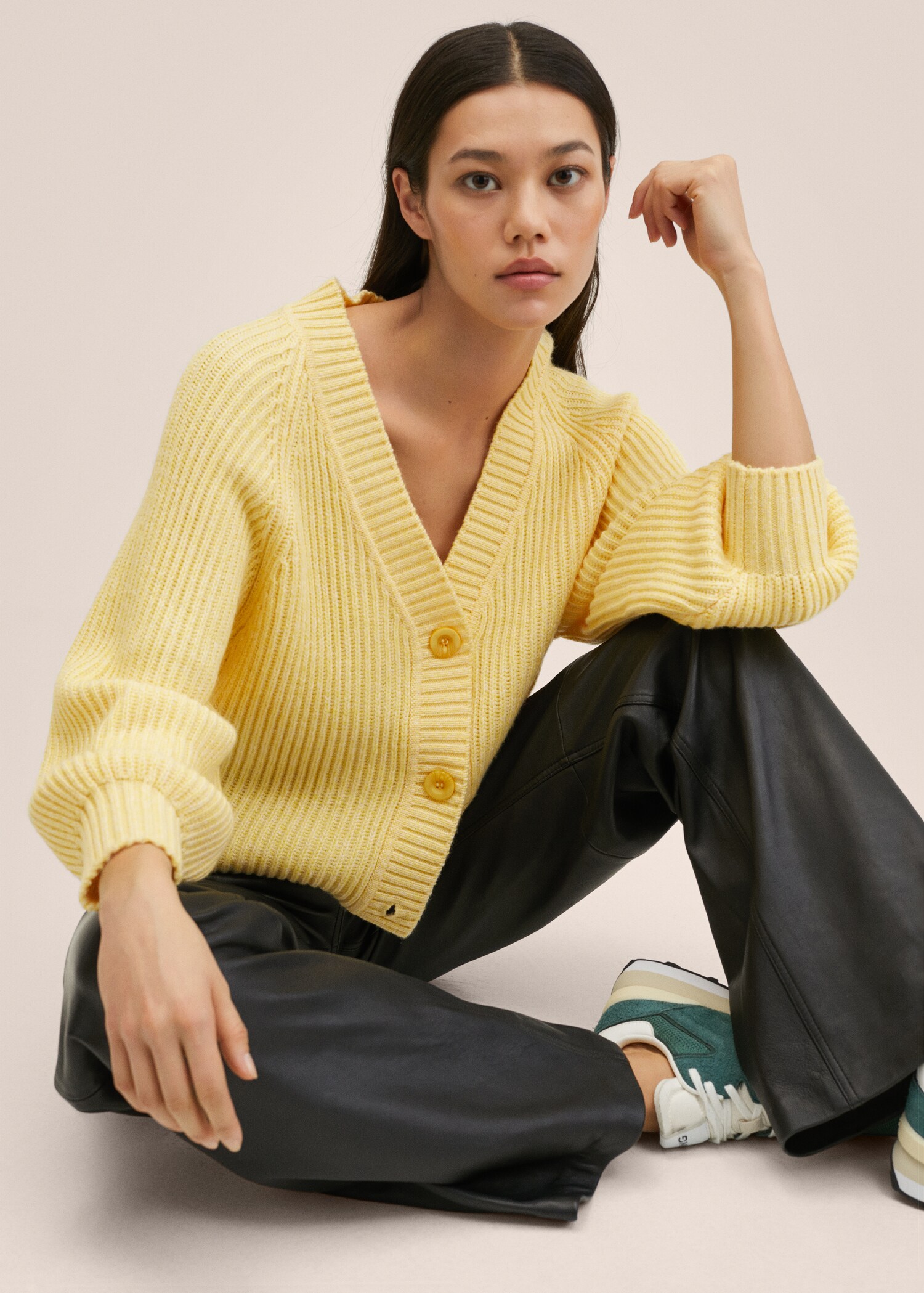 Oversized knit cardigan - Details of the article 2