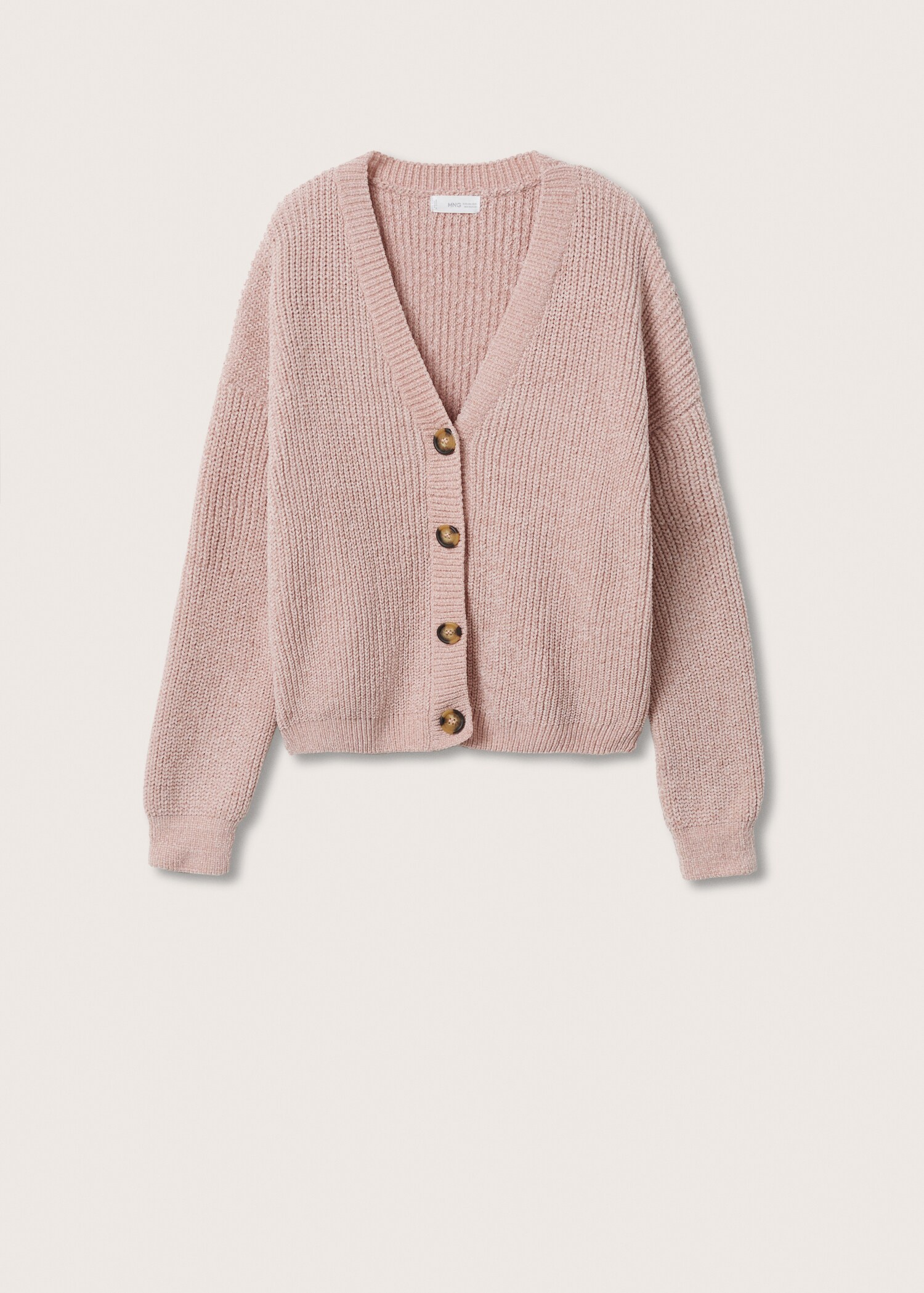 Žinylkový kardigan s knoflíky - Zboží bez modelu