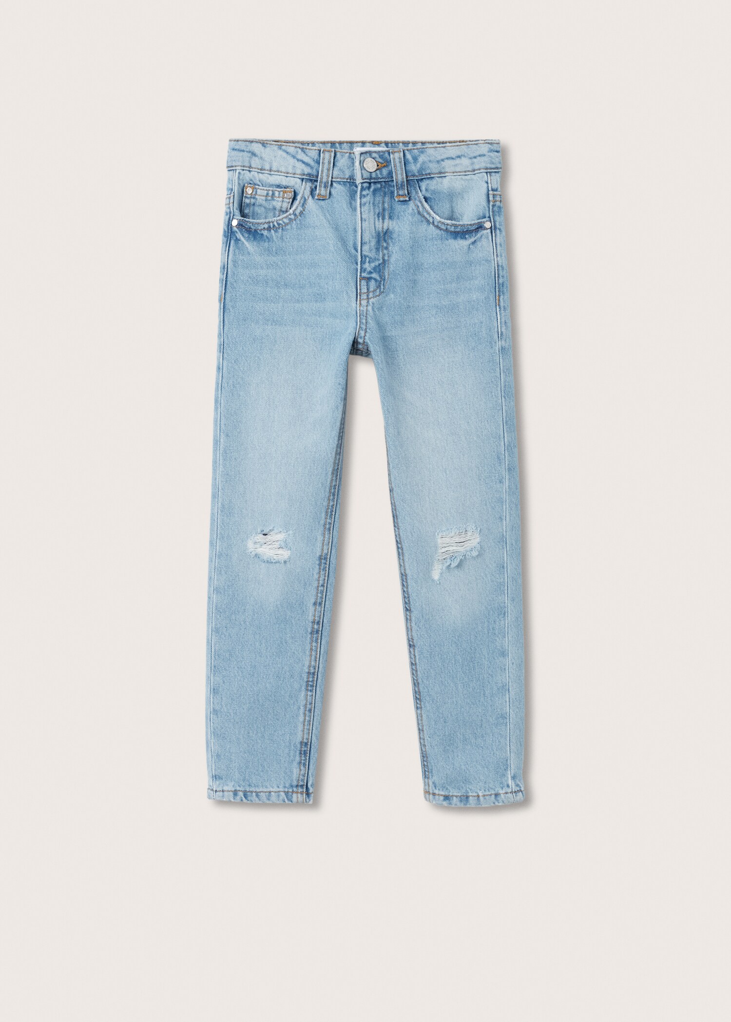 Džíny regular fit s dekorativním roztrháním - Zboží bez modelu