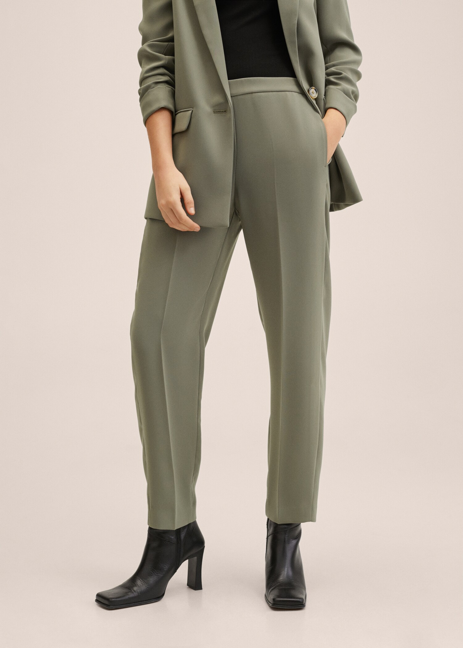 Straight suit trousers - Medium plane
