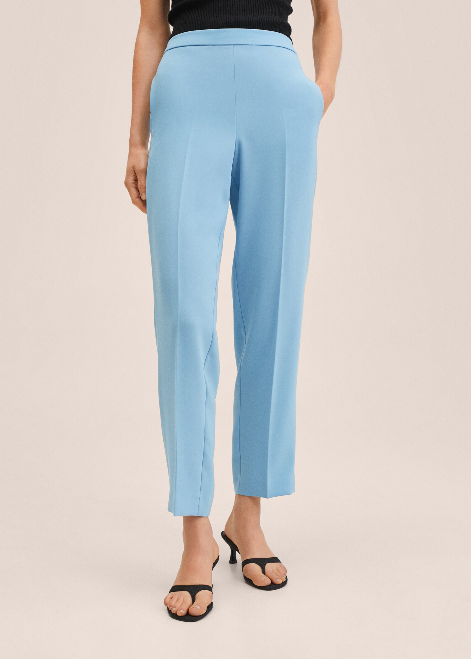 Straight suit trousers - Medium plane