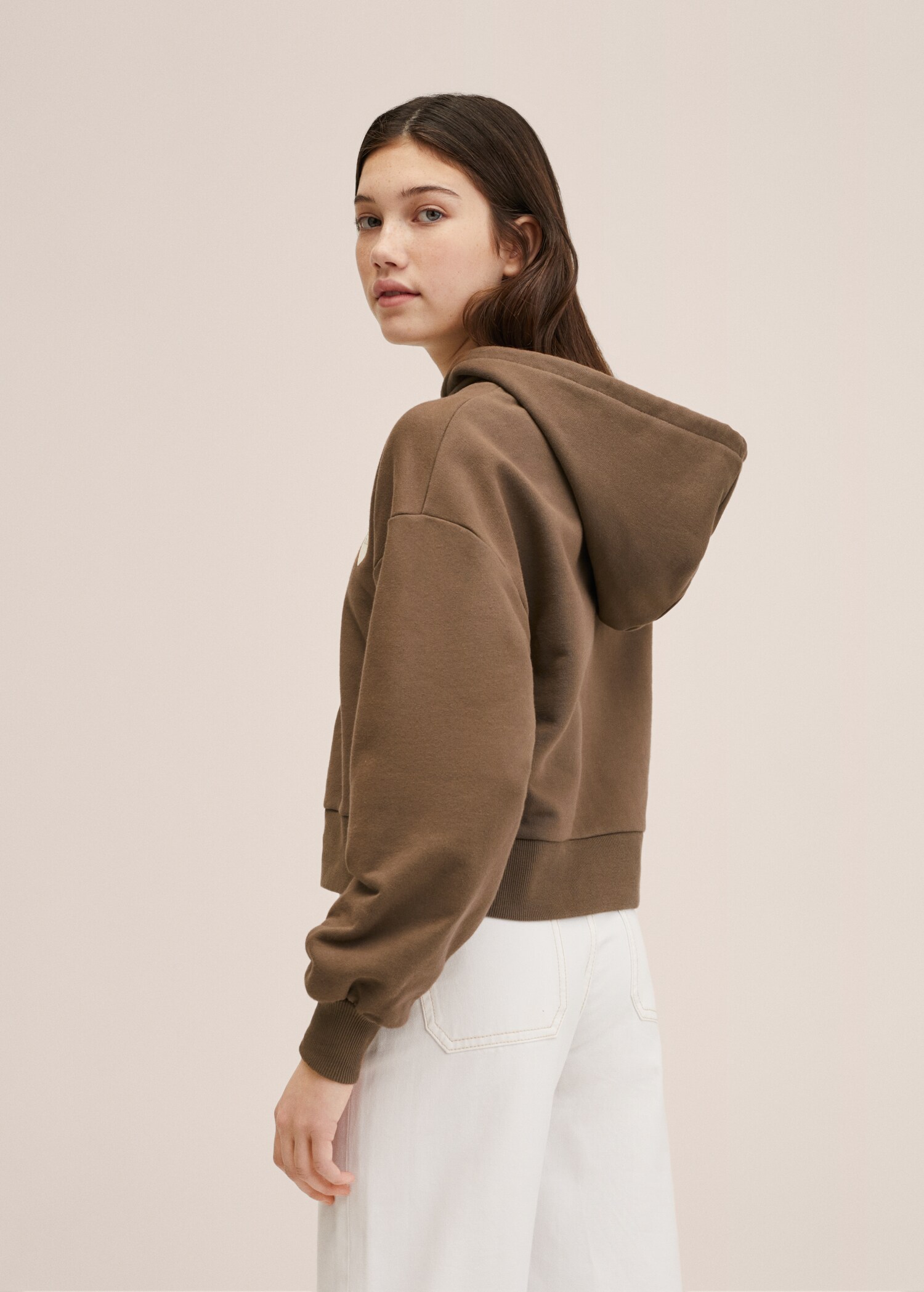 Printed crop sweatshirt - Reverse of the article