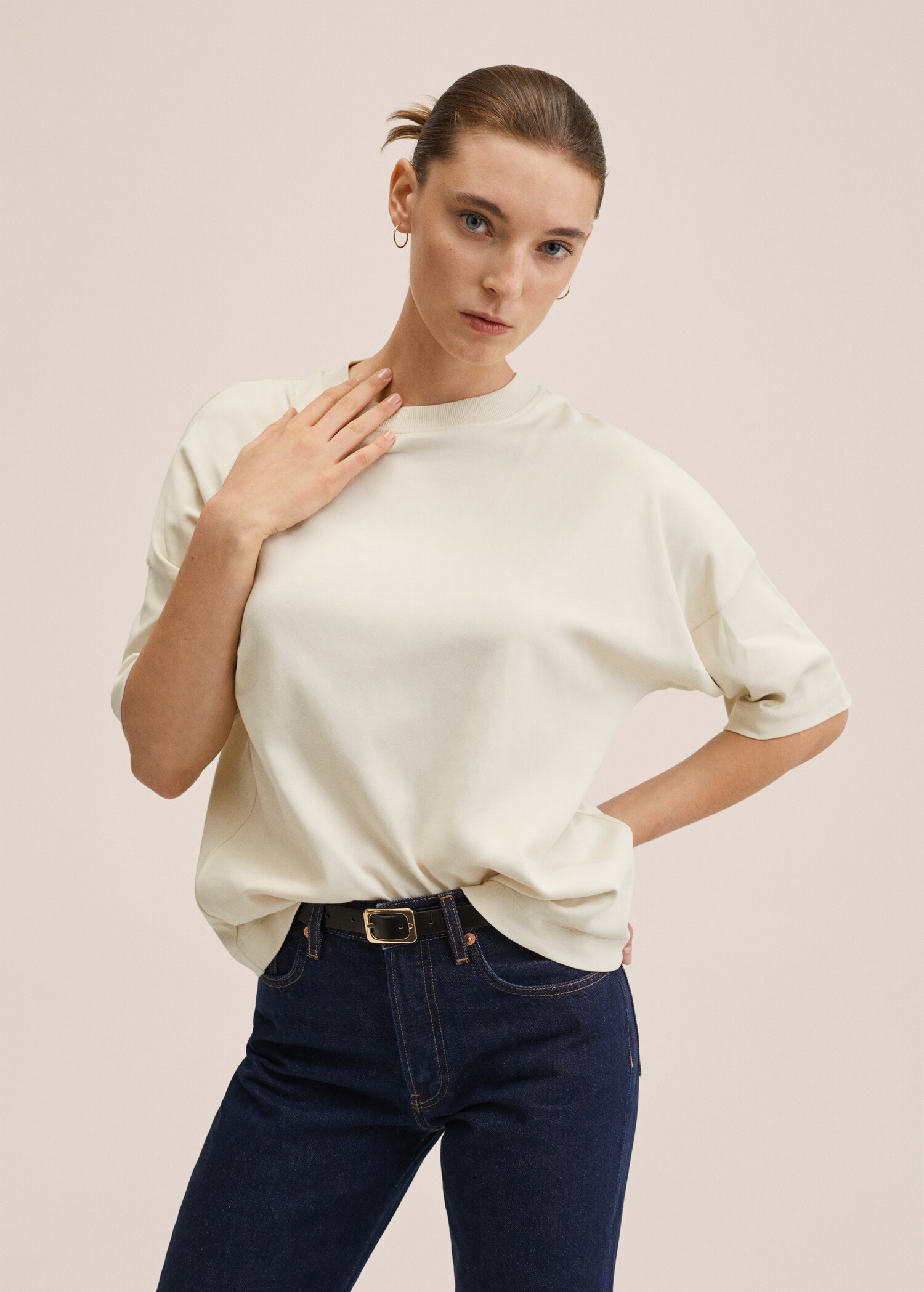 Premium oversized cotton t-shirt - Medium plane