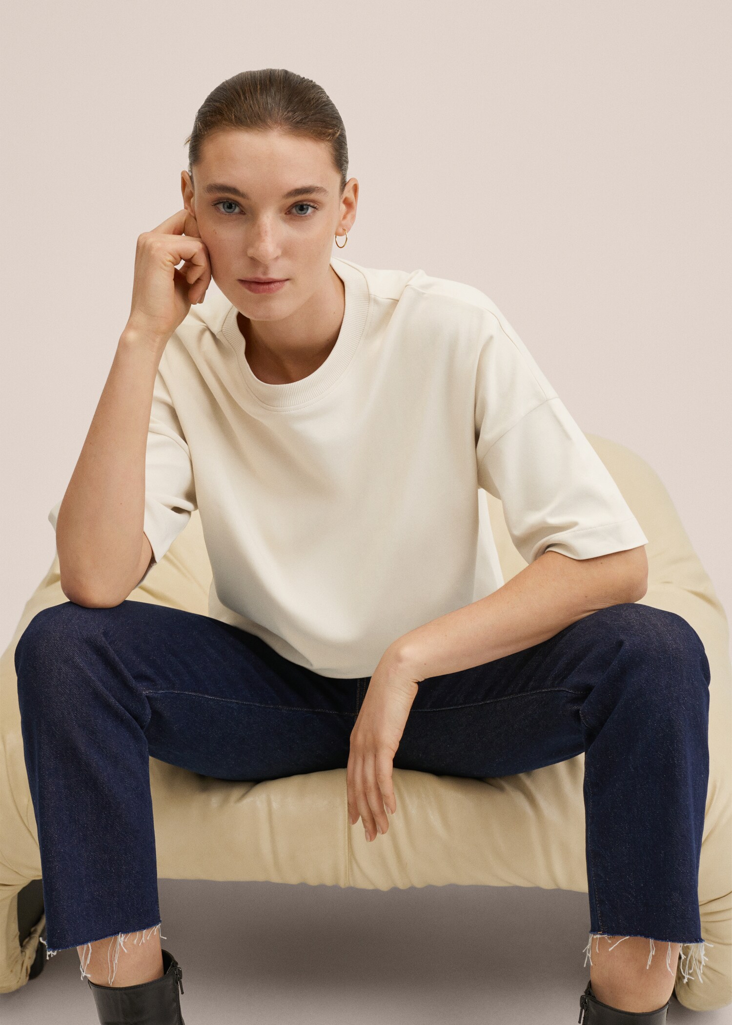 Premium oversized cotton t-shirt - Details of the article 2