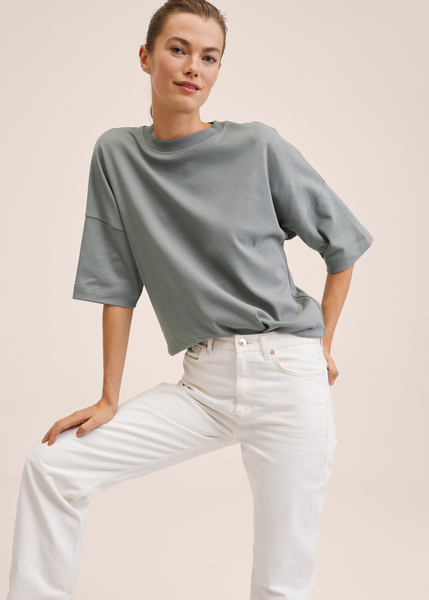 Premium oversized cotton t-shirt - Medium plane