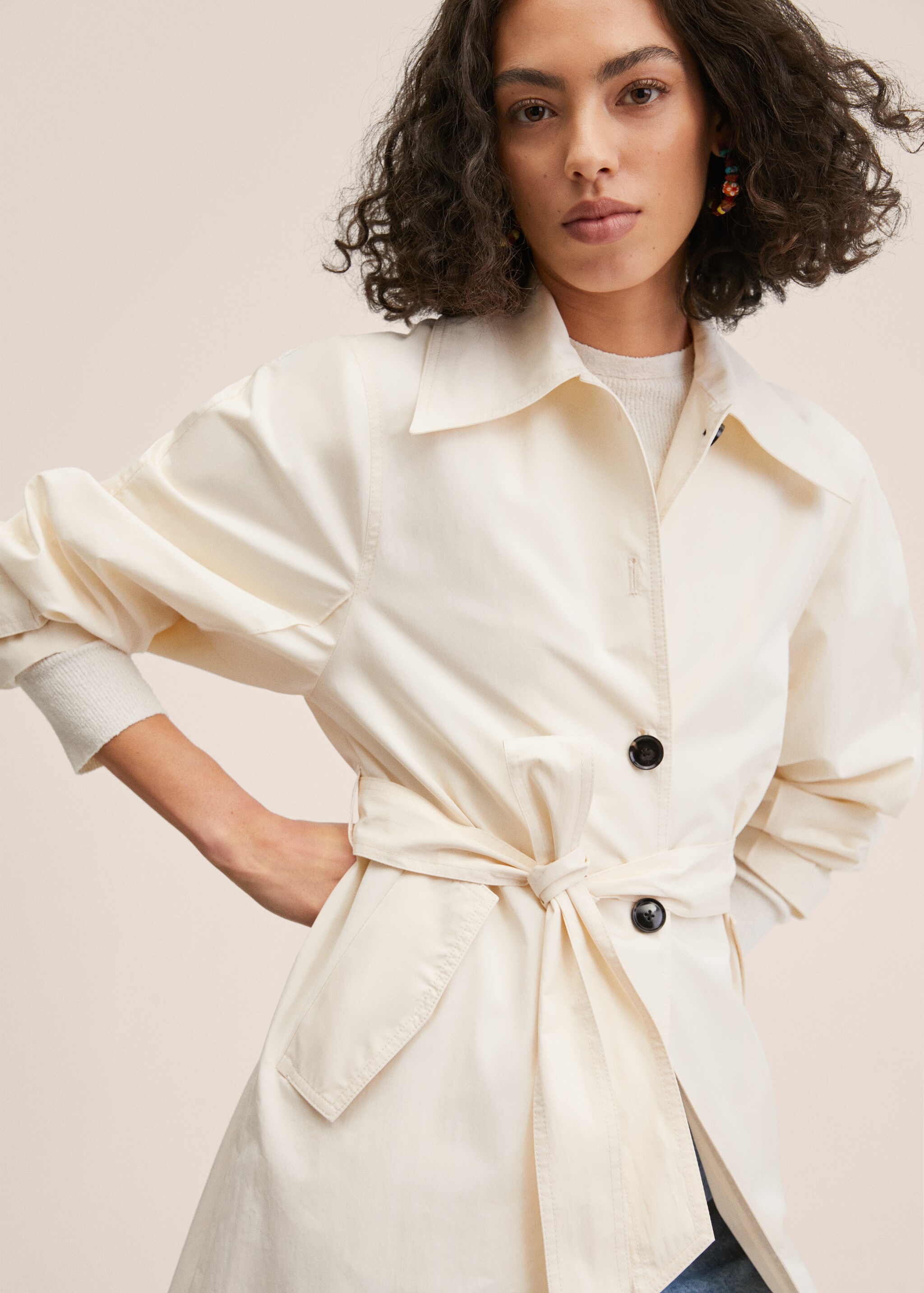 Balloon-sleeve trench coat - Details of the article 6