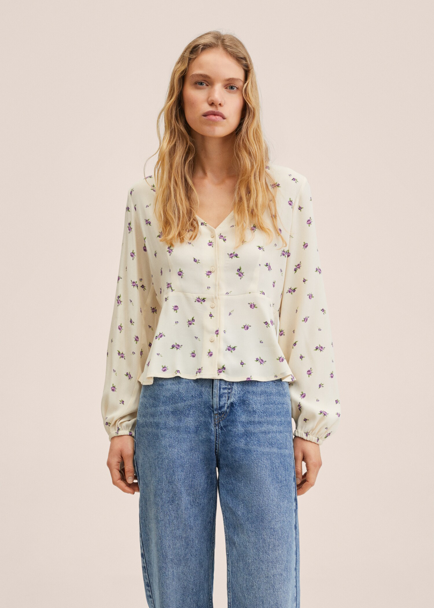 Floral print blouse - Medium plane